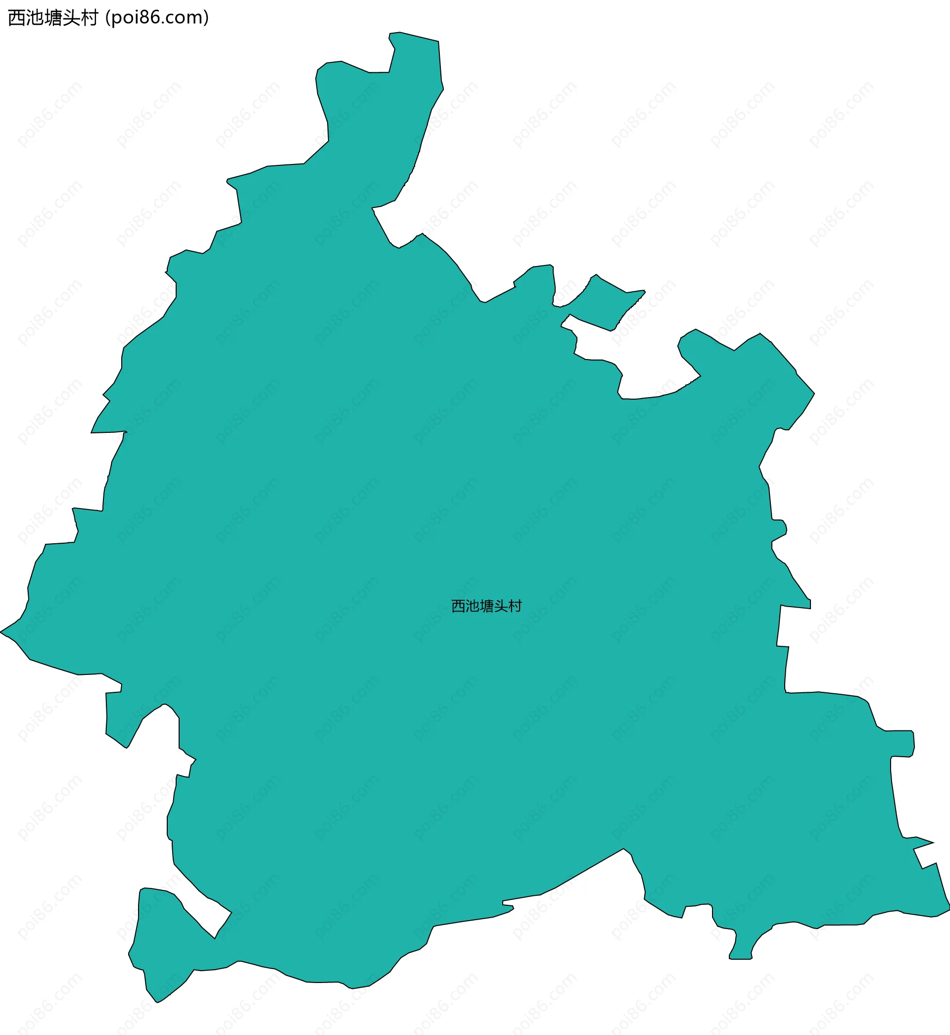 西池塘头村边界地图