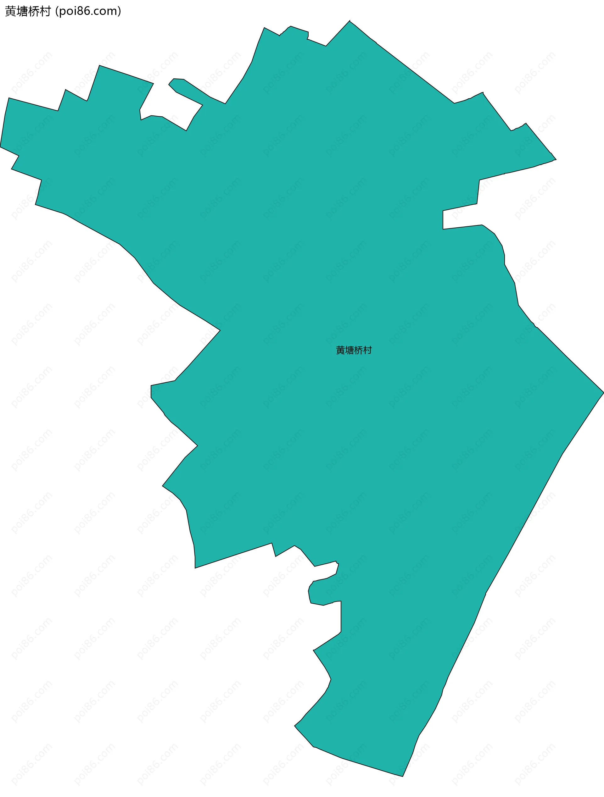 黄塘桥村边界地图