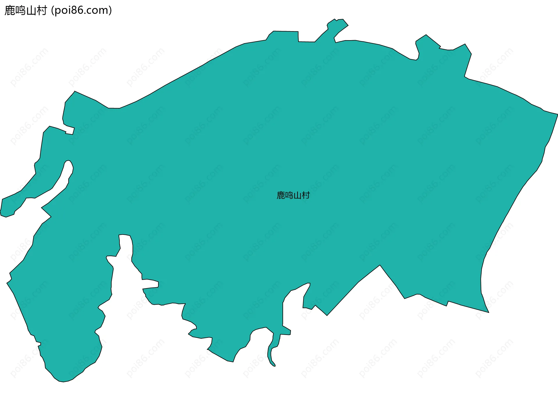 鹿鸣山村边界地图