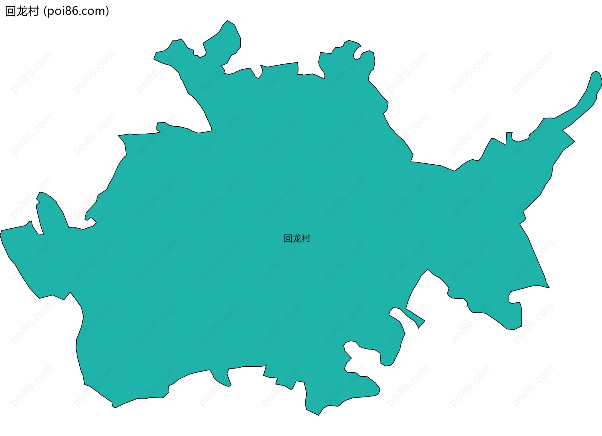 回龙村边界地图