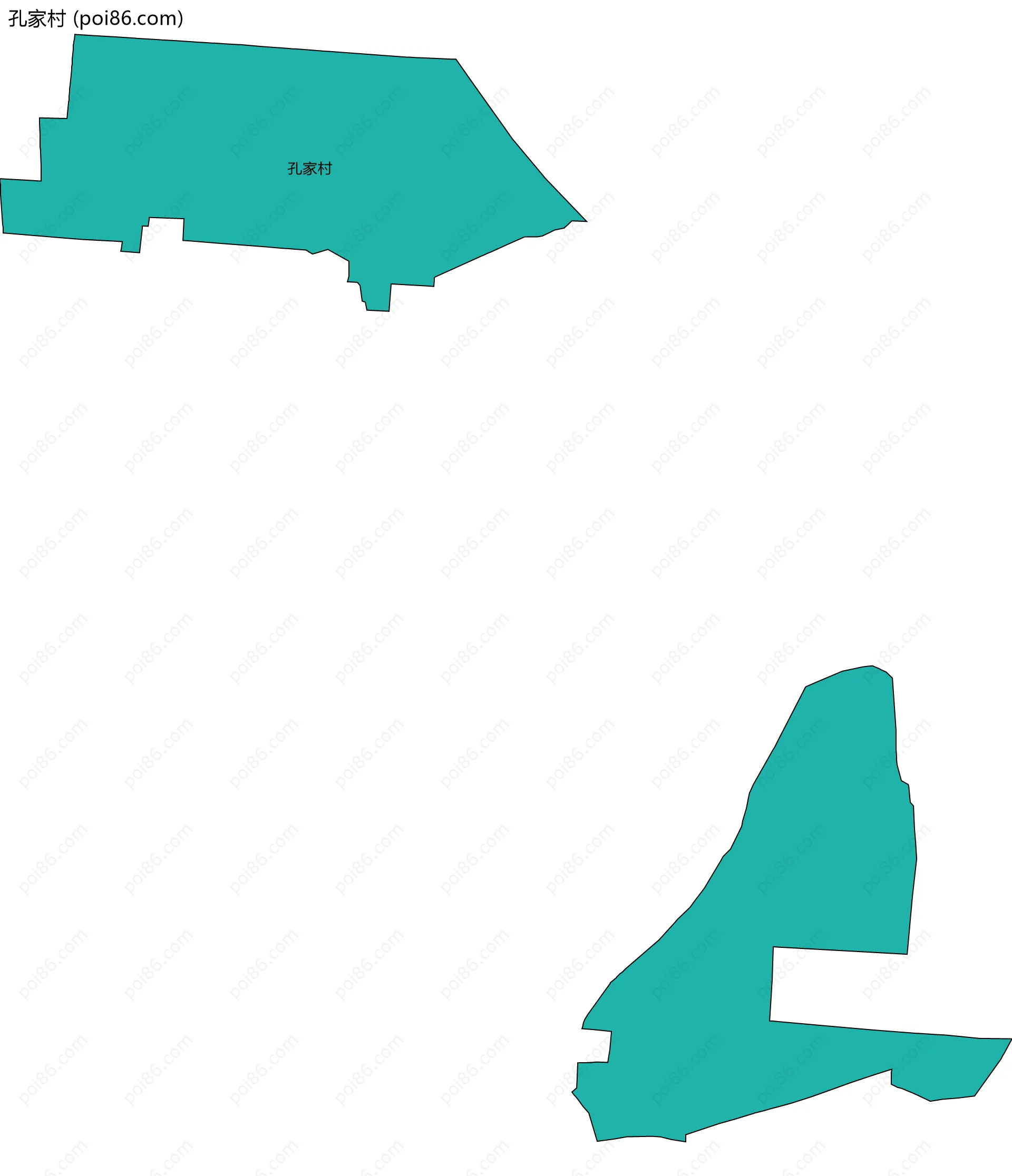 孔家村边界地图