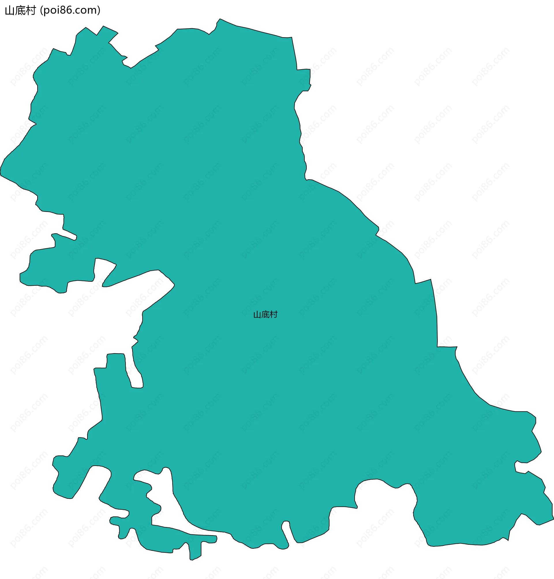 山底村边界地图