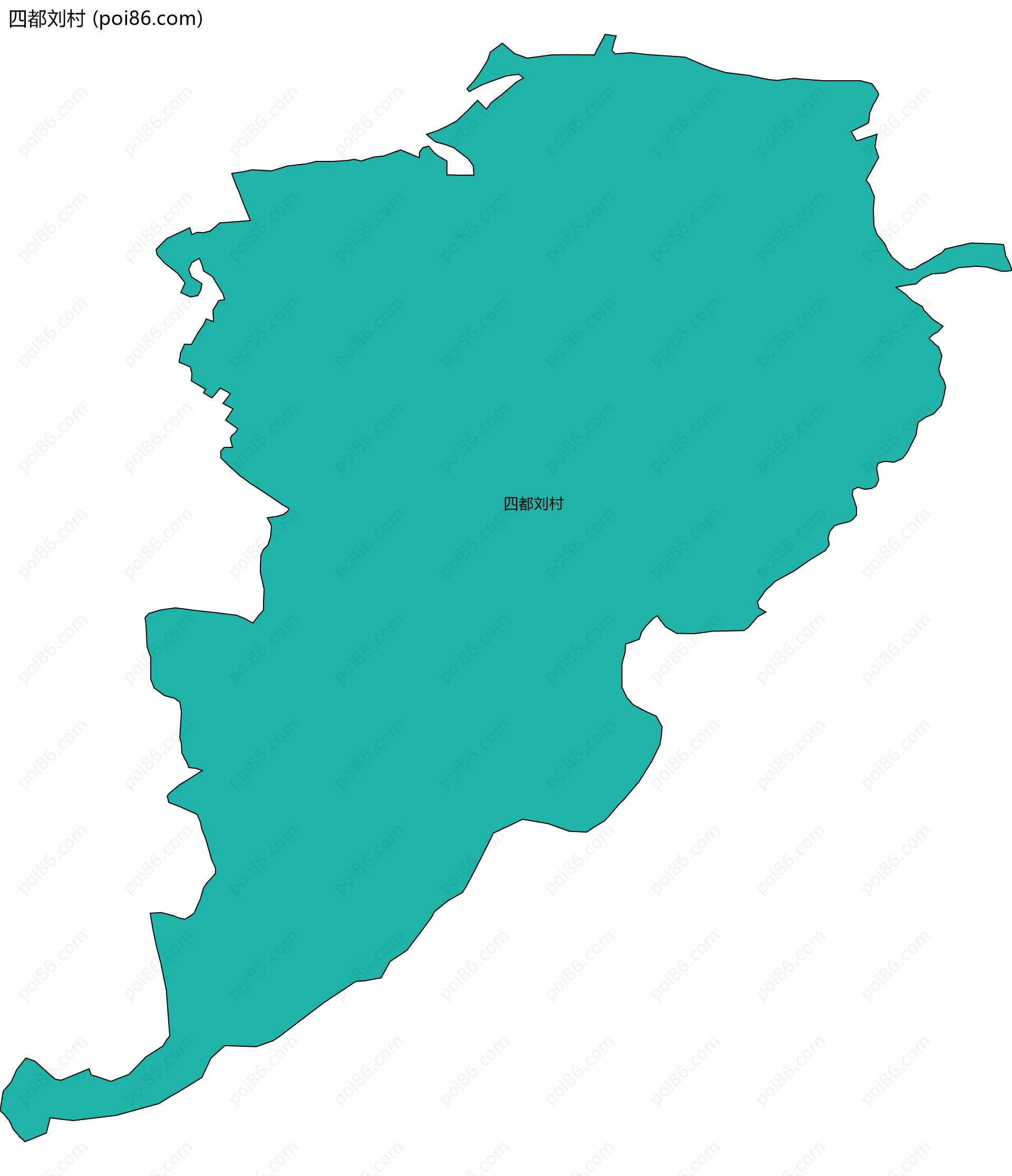 四都刘村边界地图