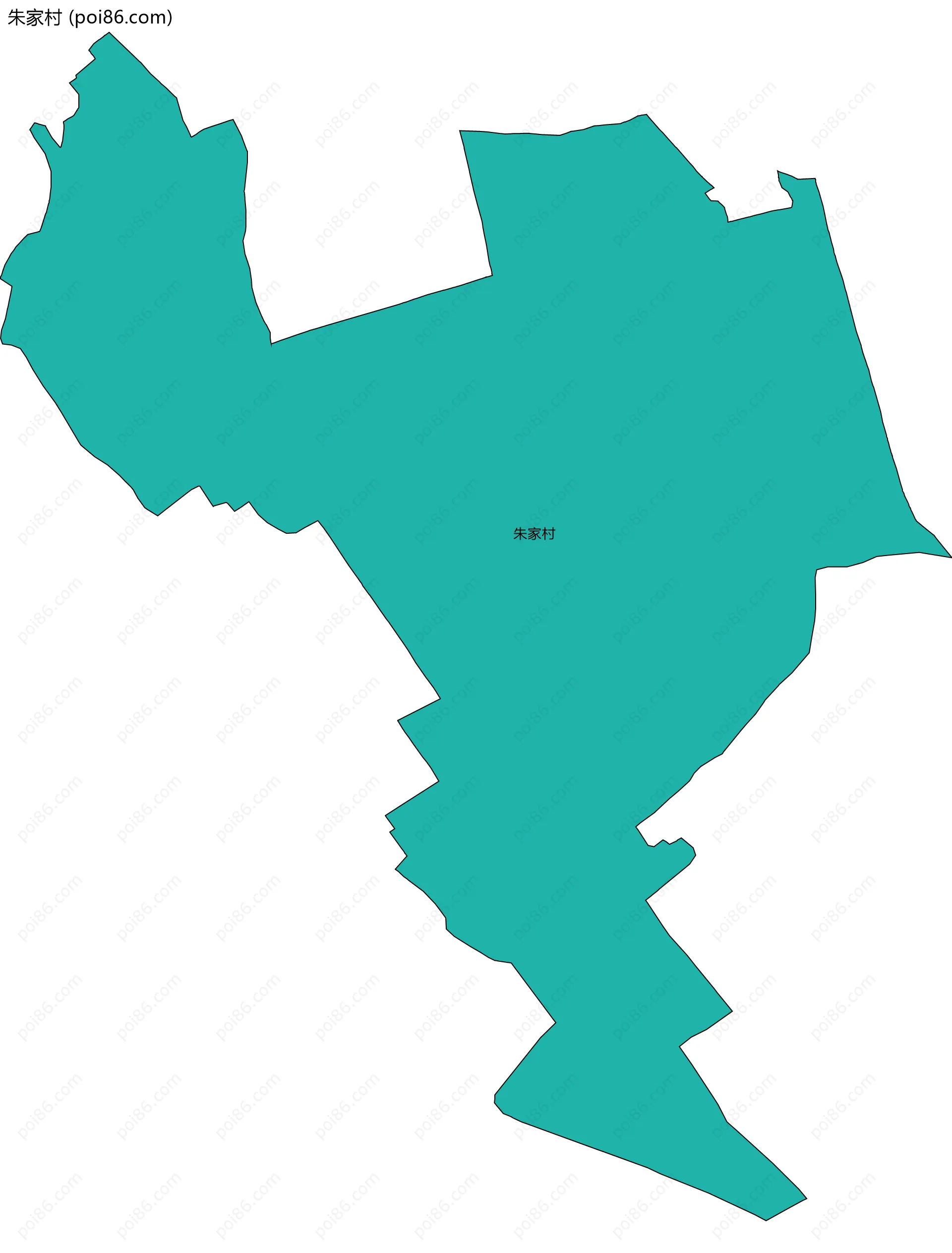 朱家村边界地图