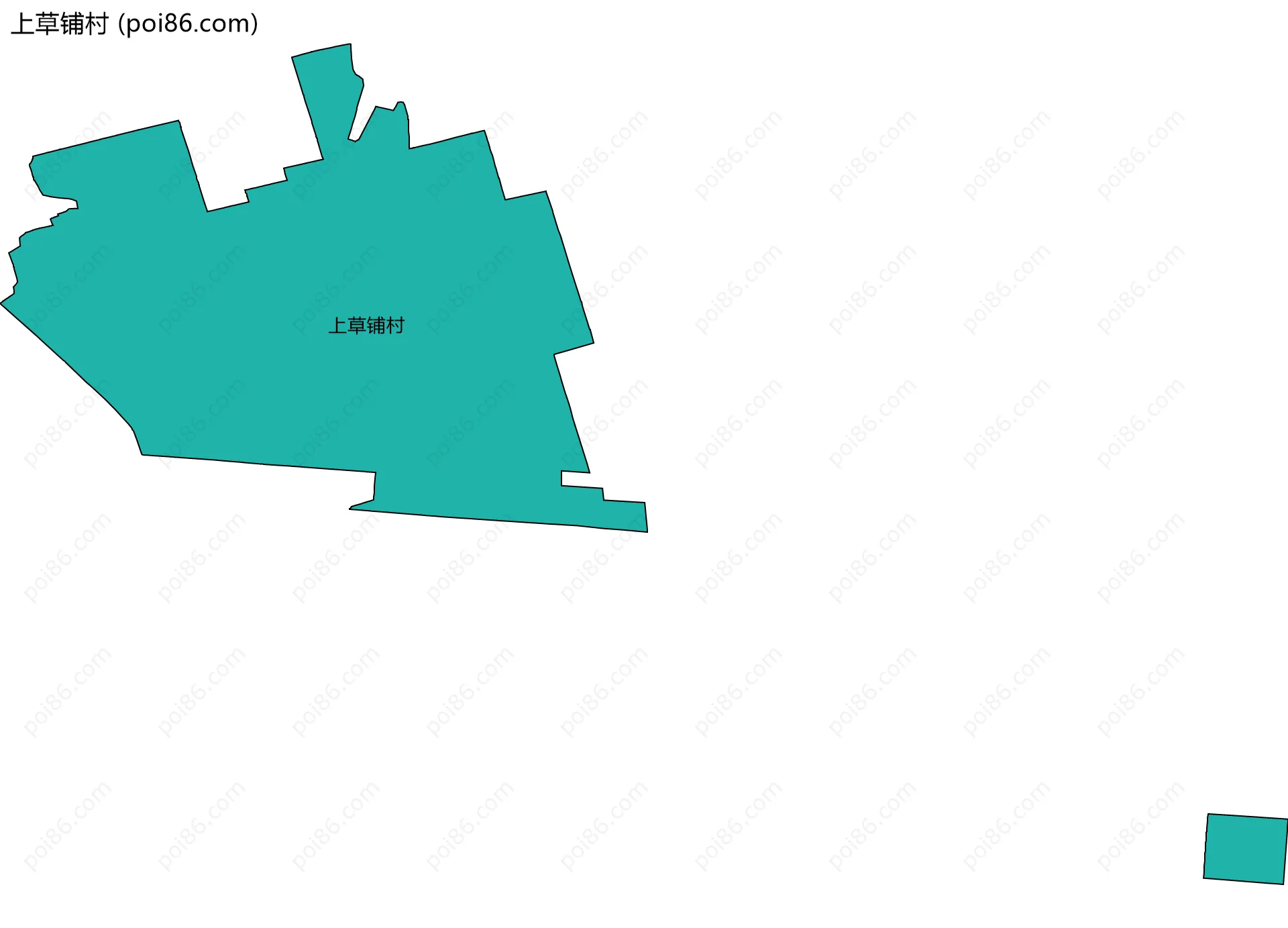 上草铺村边界地图