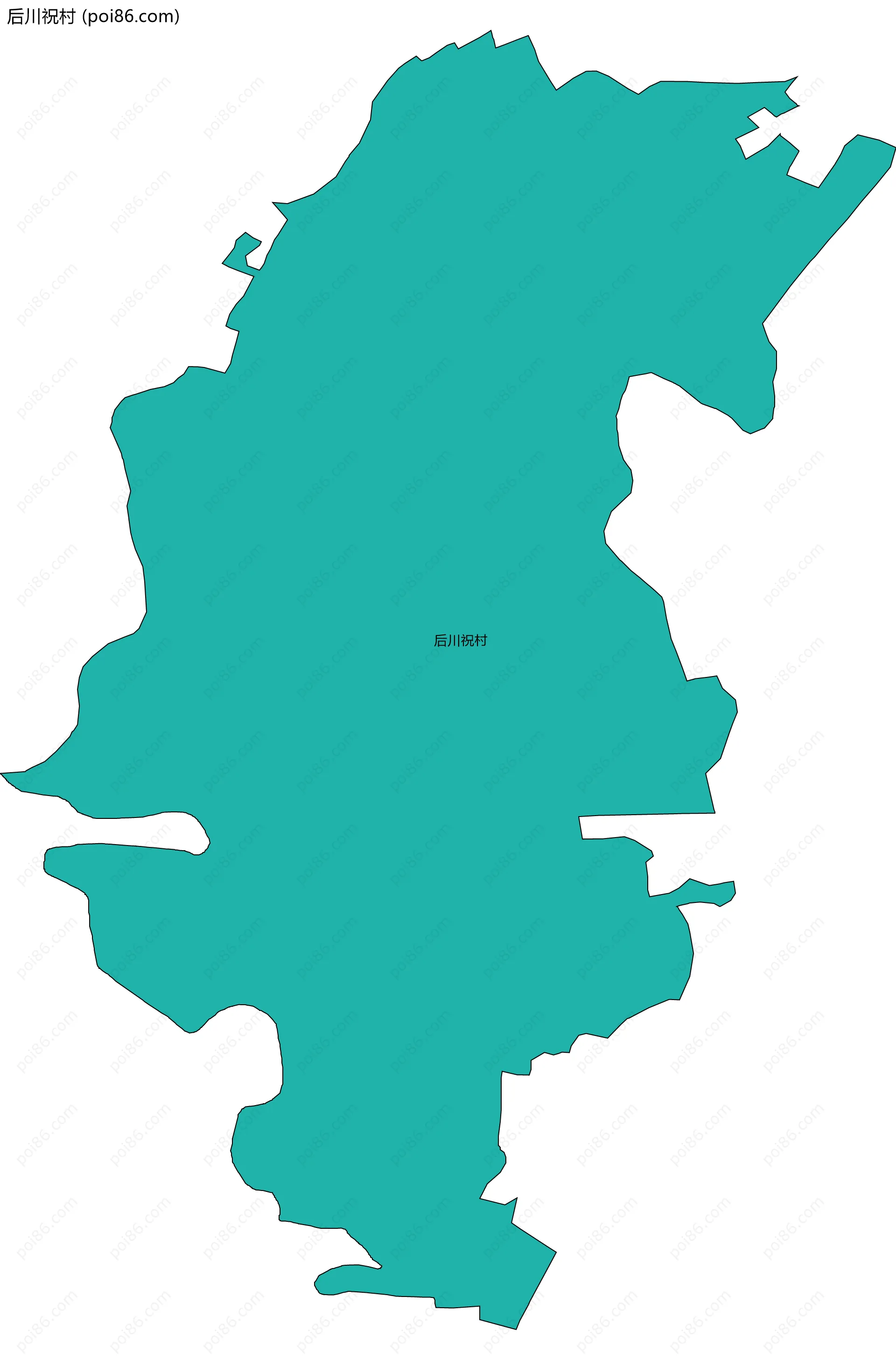 后川祝村边界地图