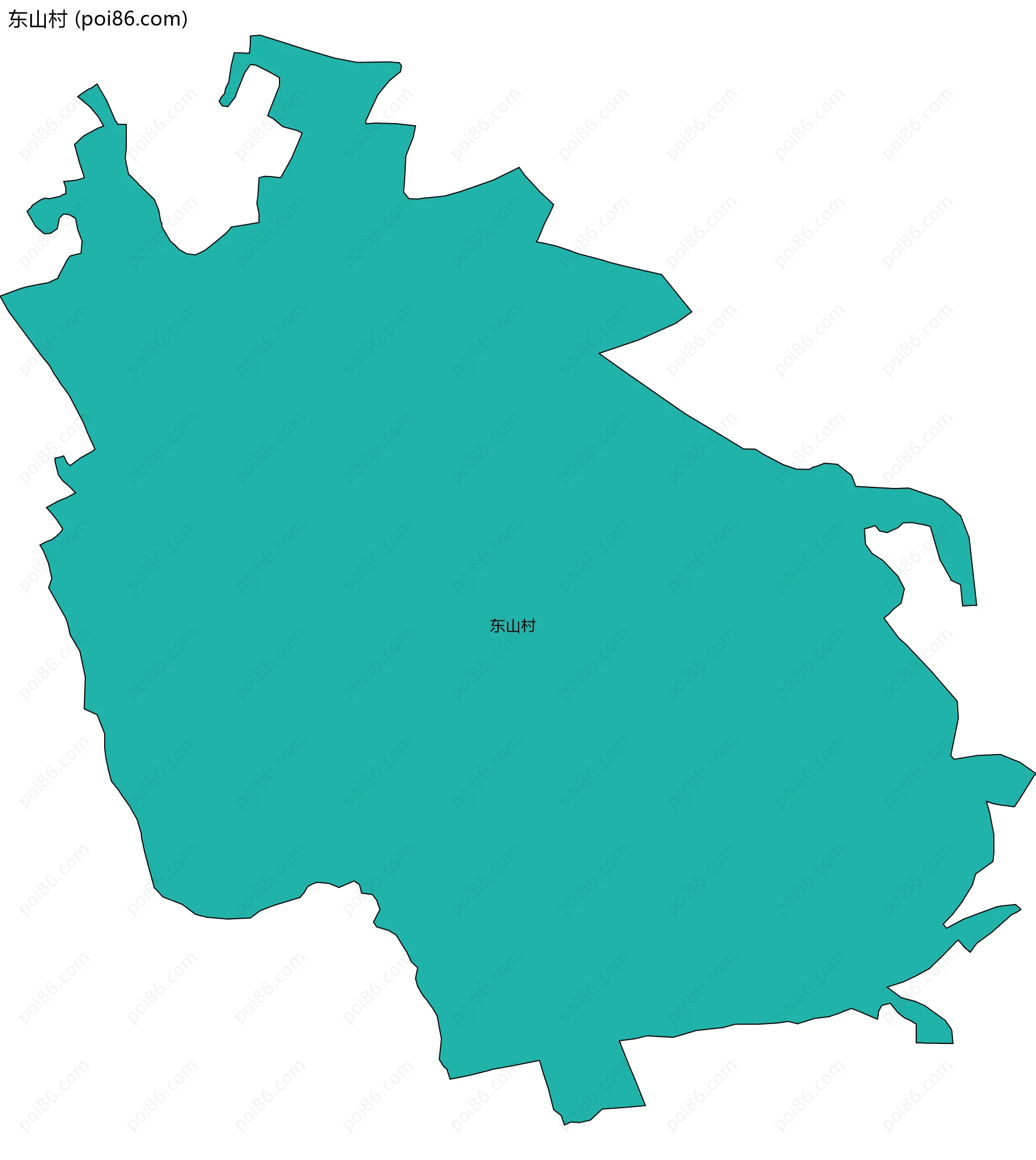 东山村边界地图