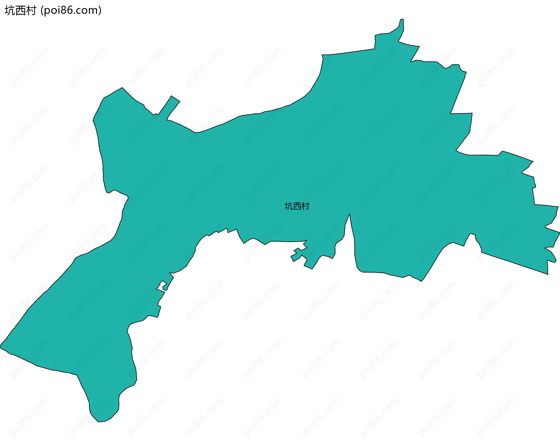 坑西村边界地图