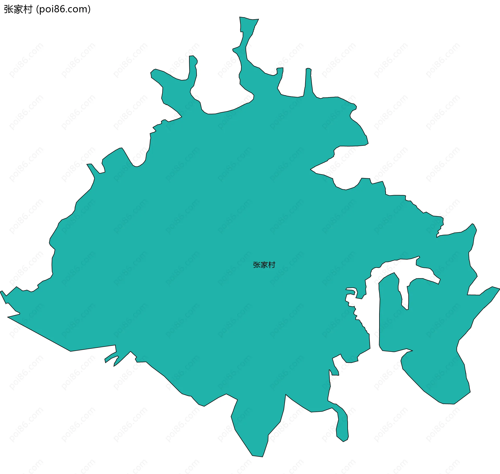 张家村边界地图