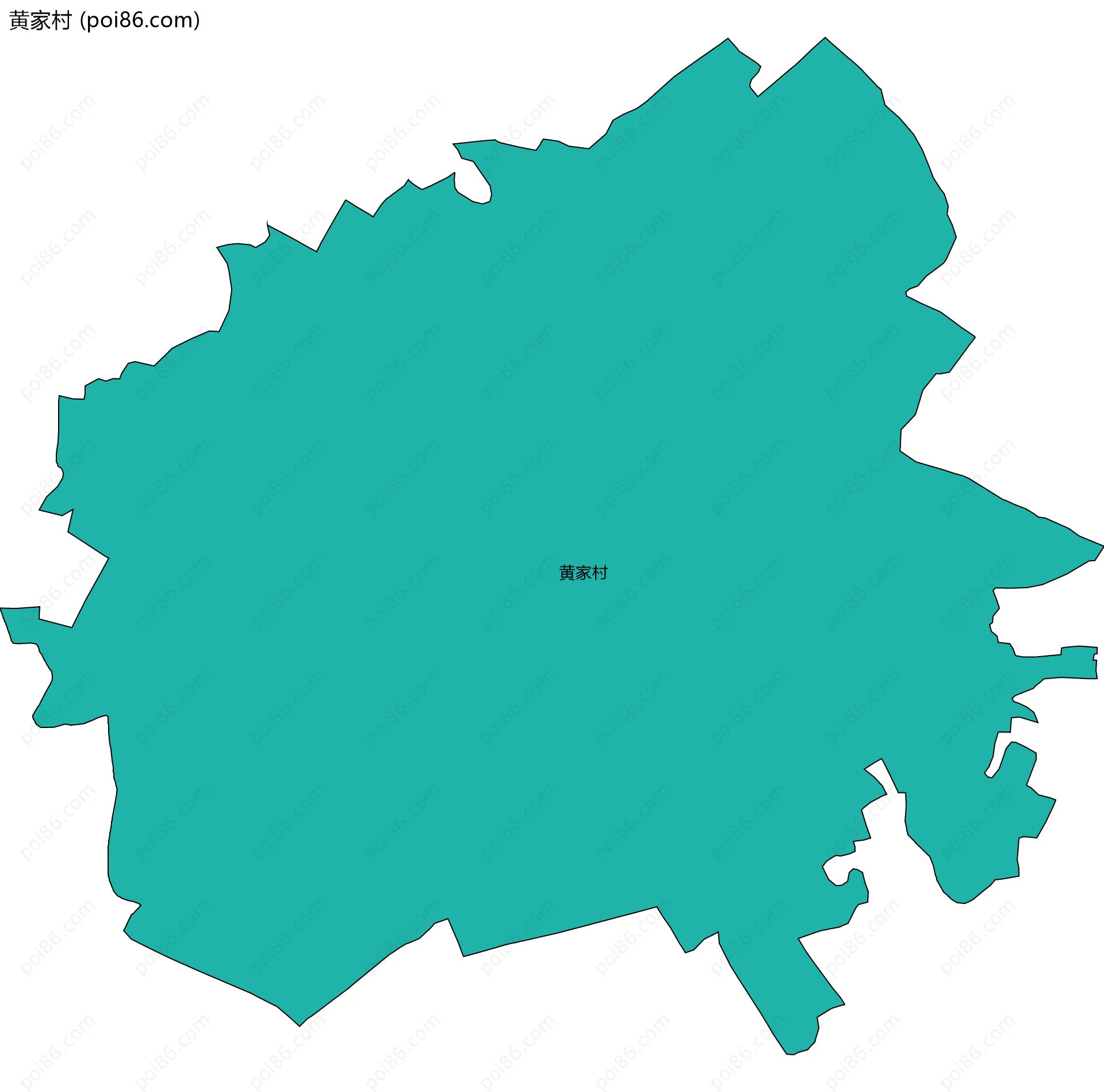 黄家村边界地图