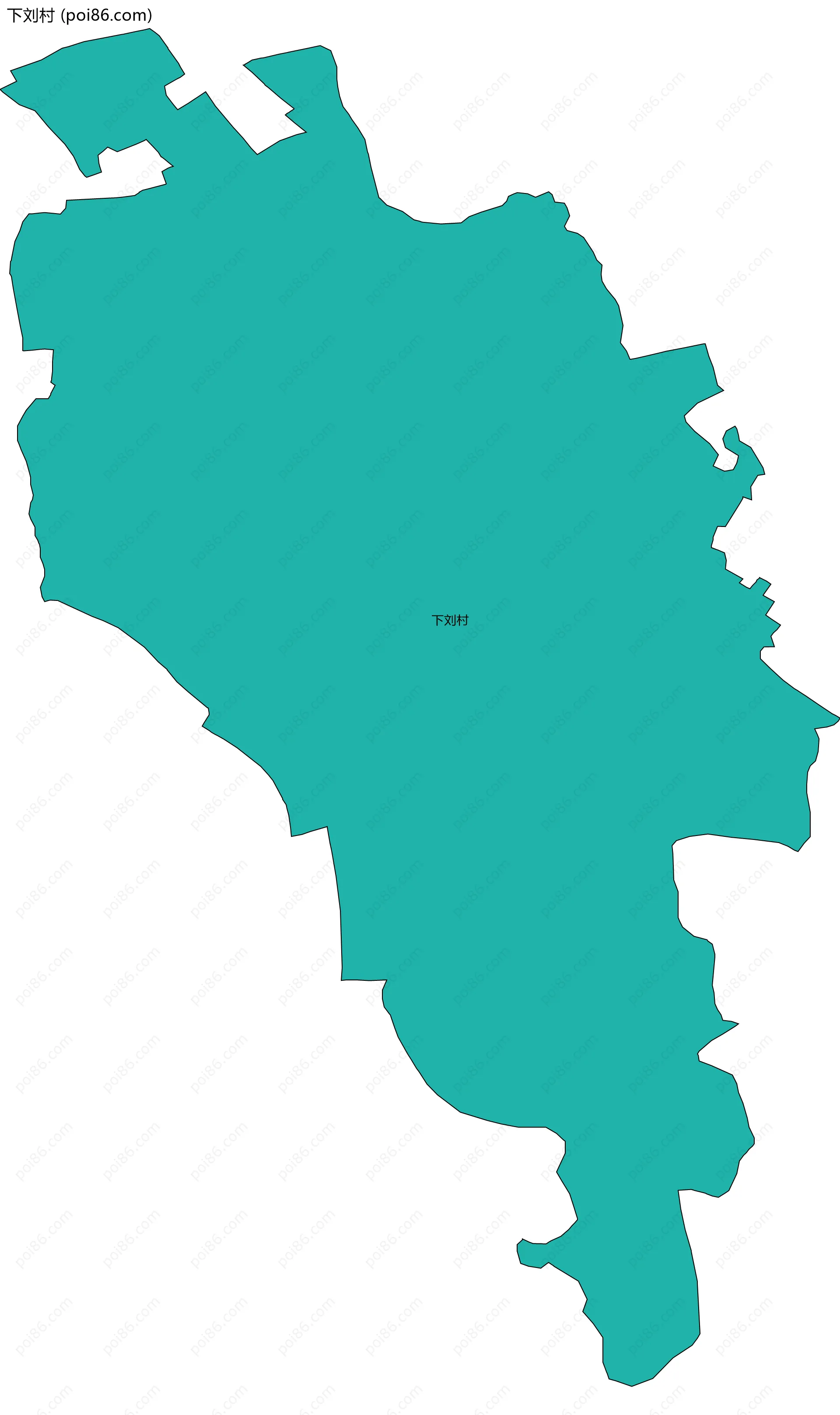 下刘村边界地图