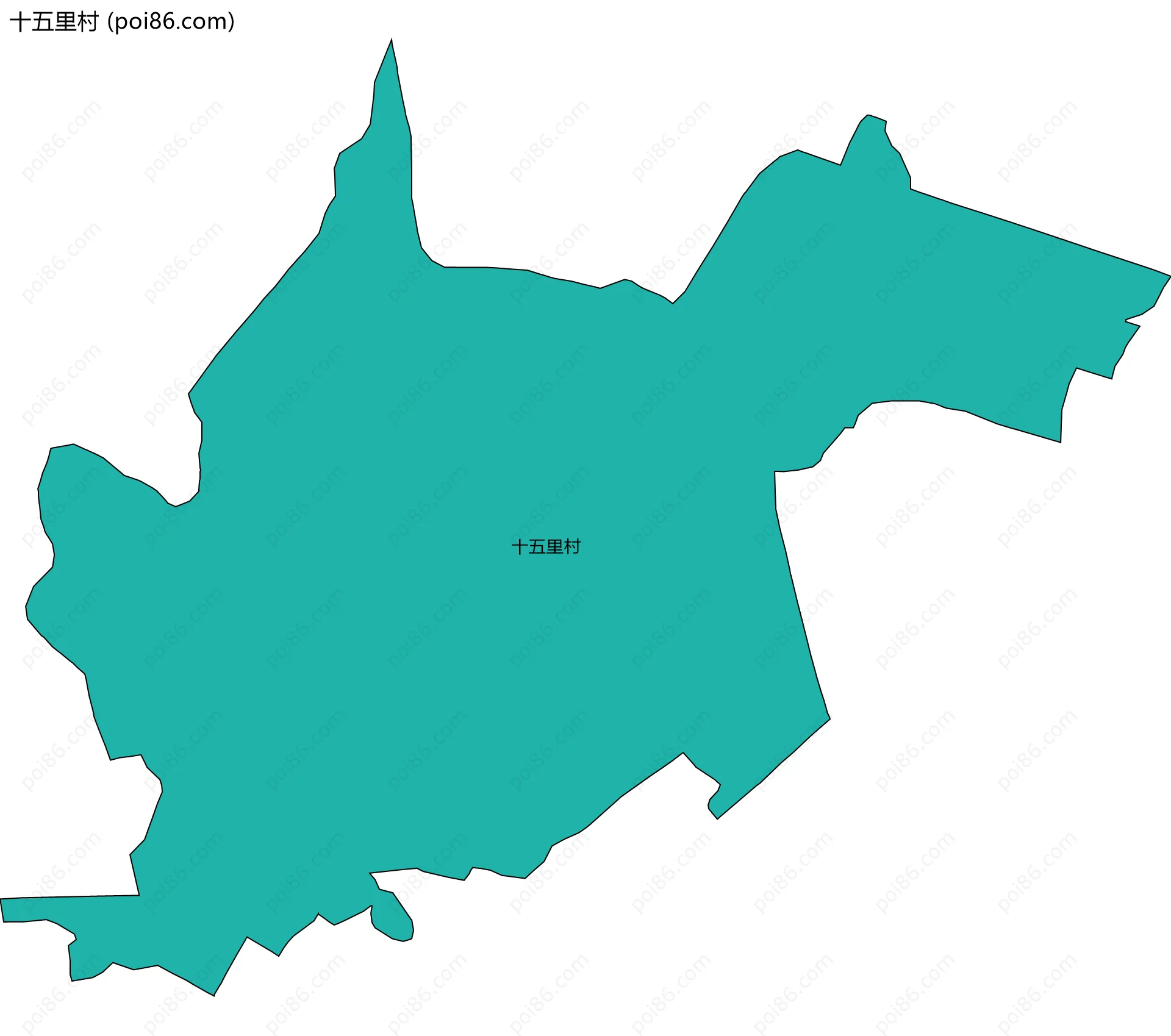 十五里村边界地图