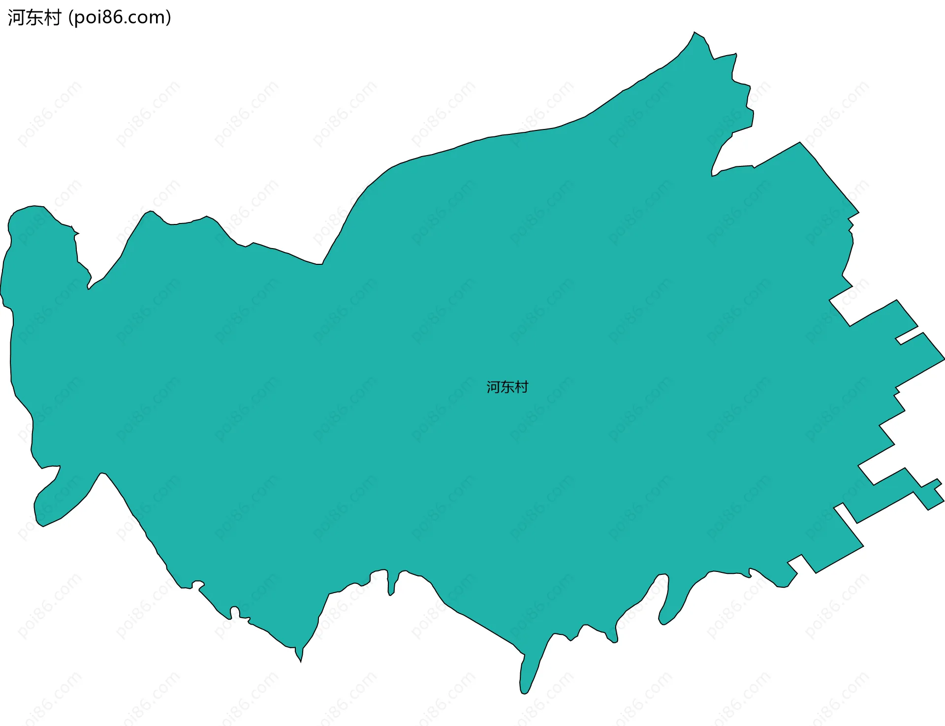 河东村边界地图