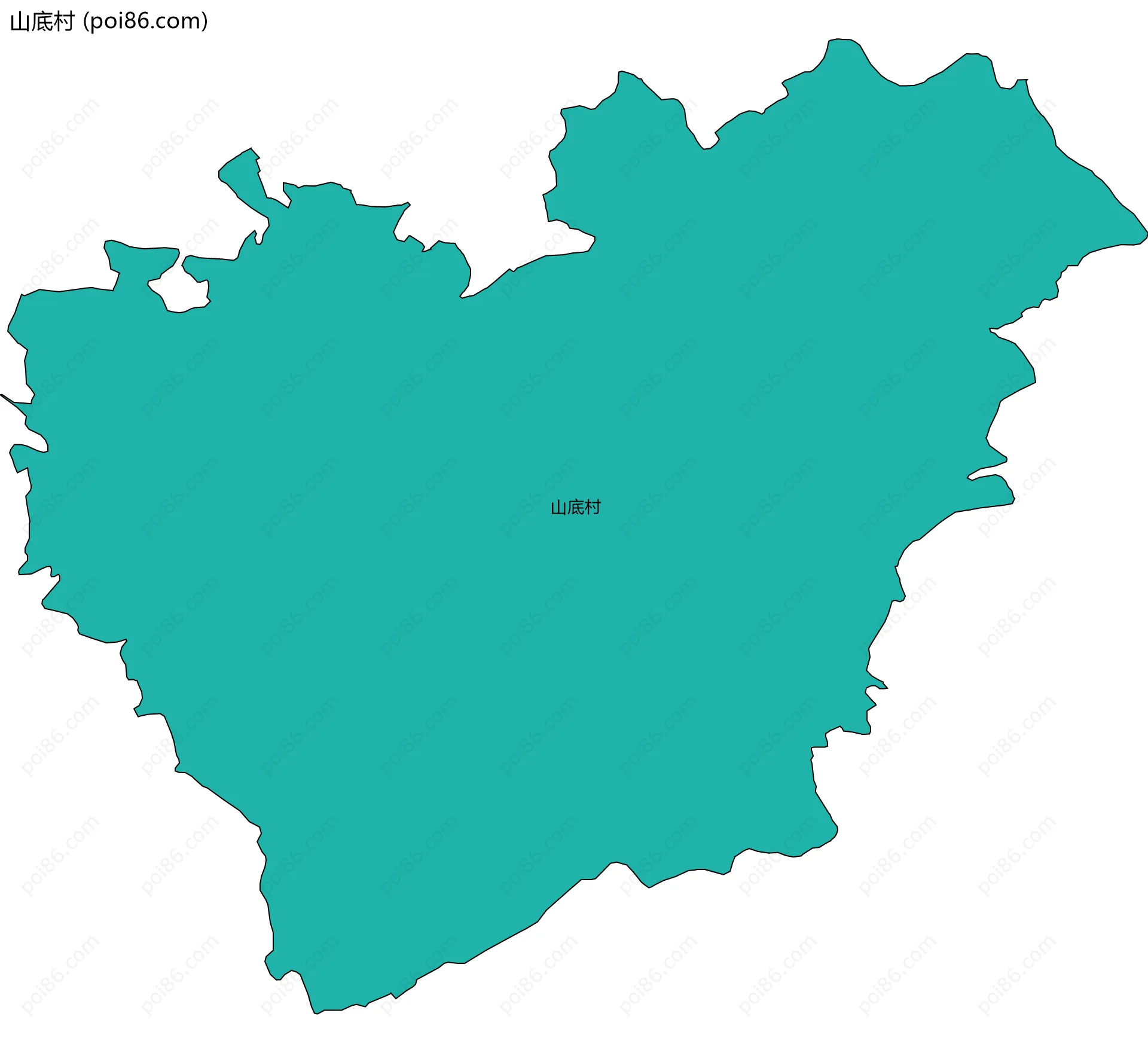 山底村边界地图