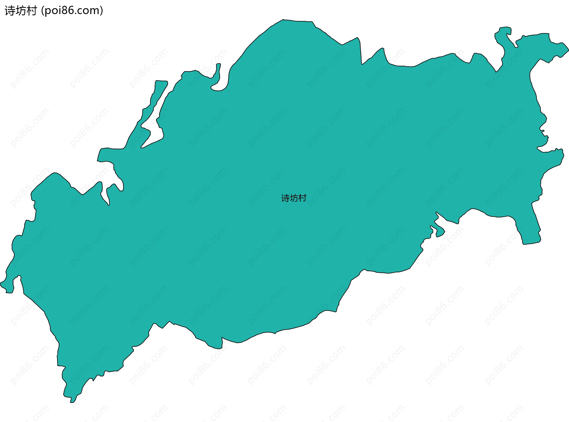 诗坊村边界地图