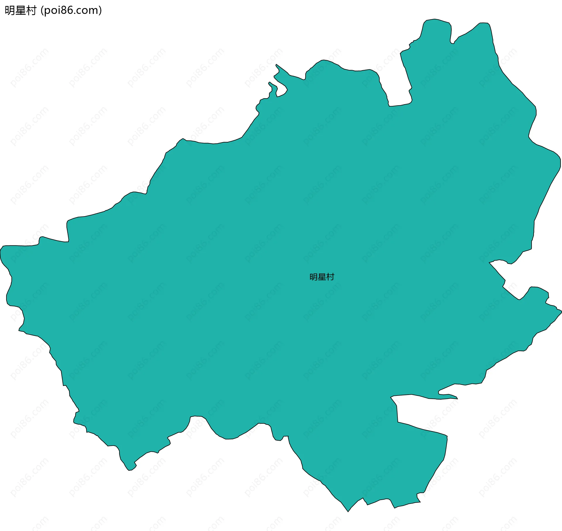 明星村边界地图