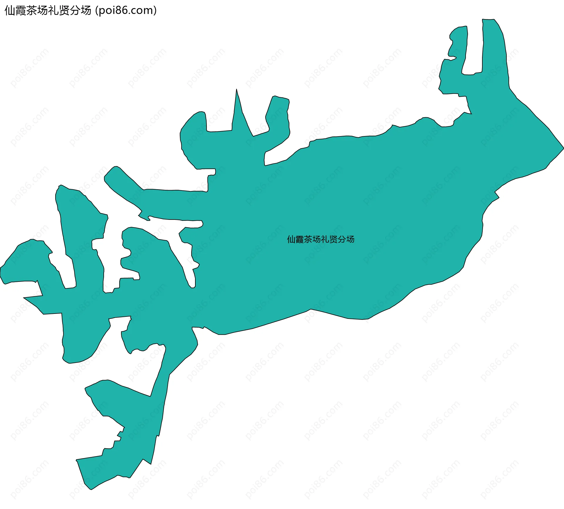 仙霞茶场礼贤分场边界地图