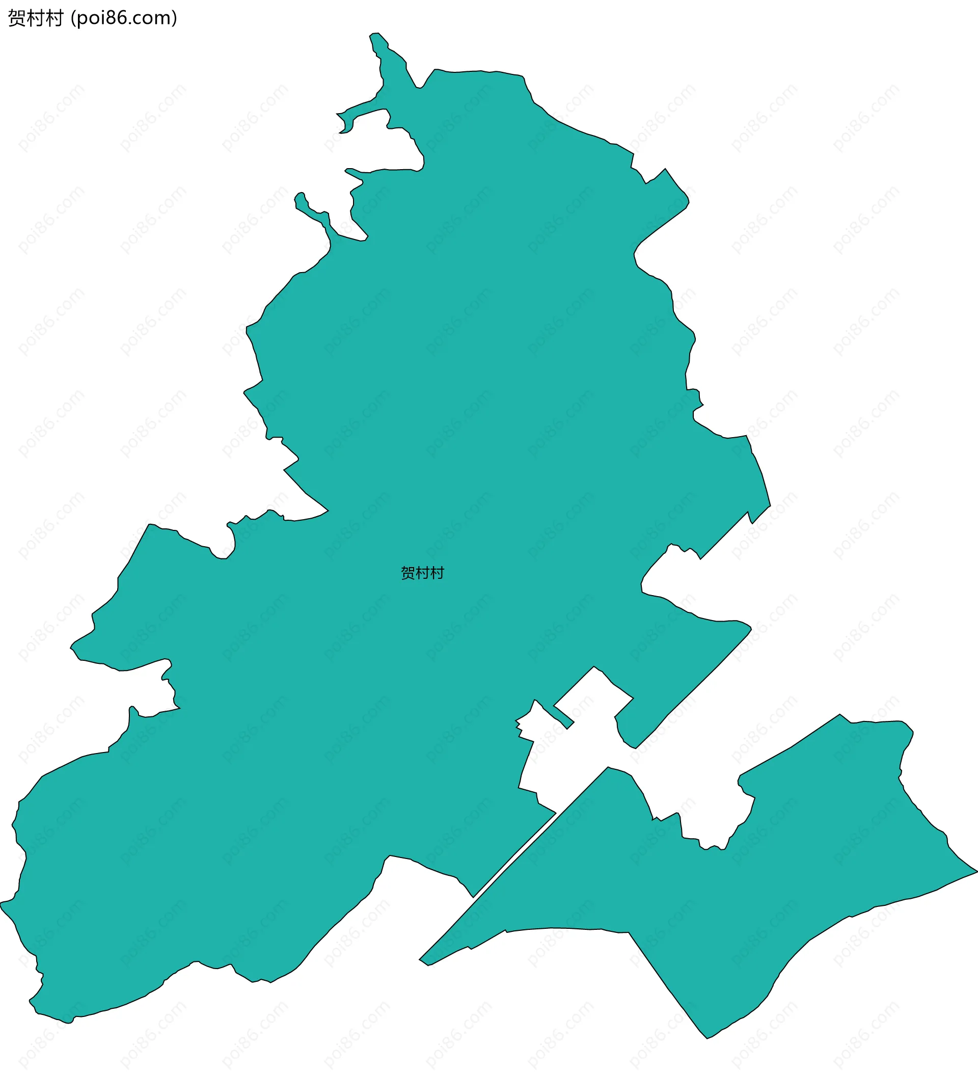 贺村村边界地图