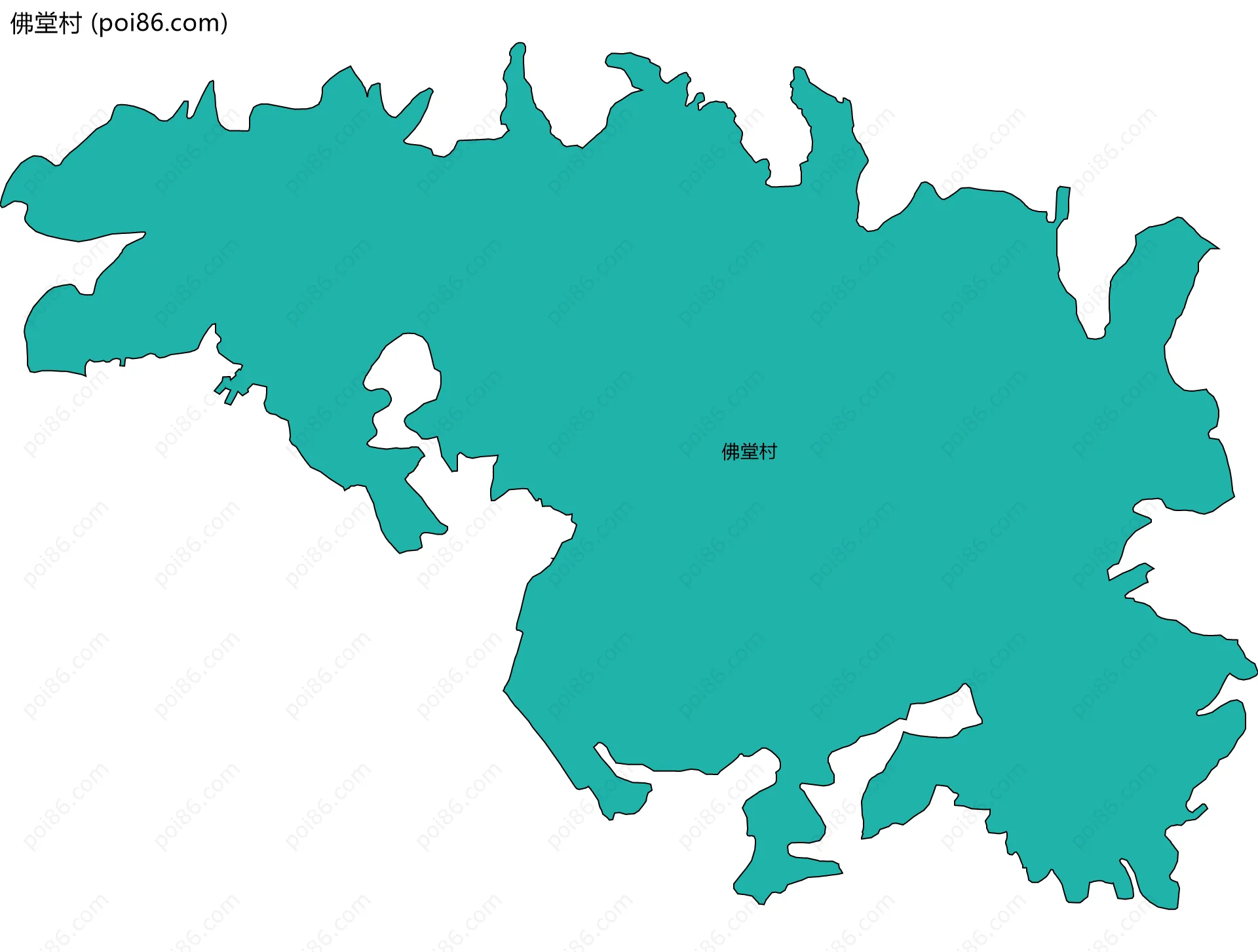 佛堂村边界地图