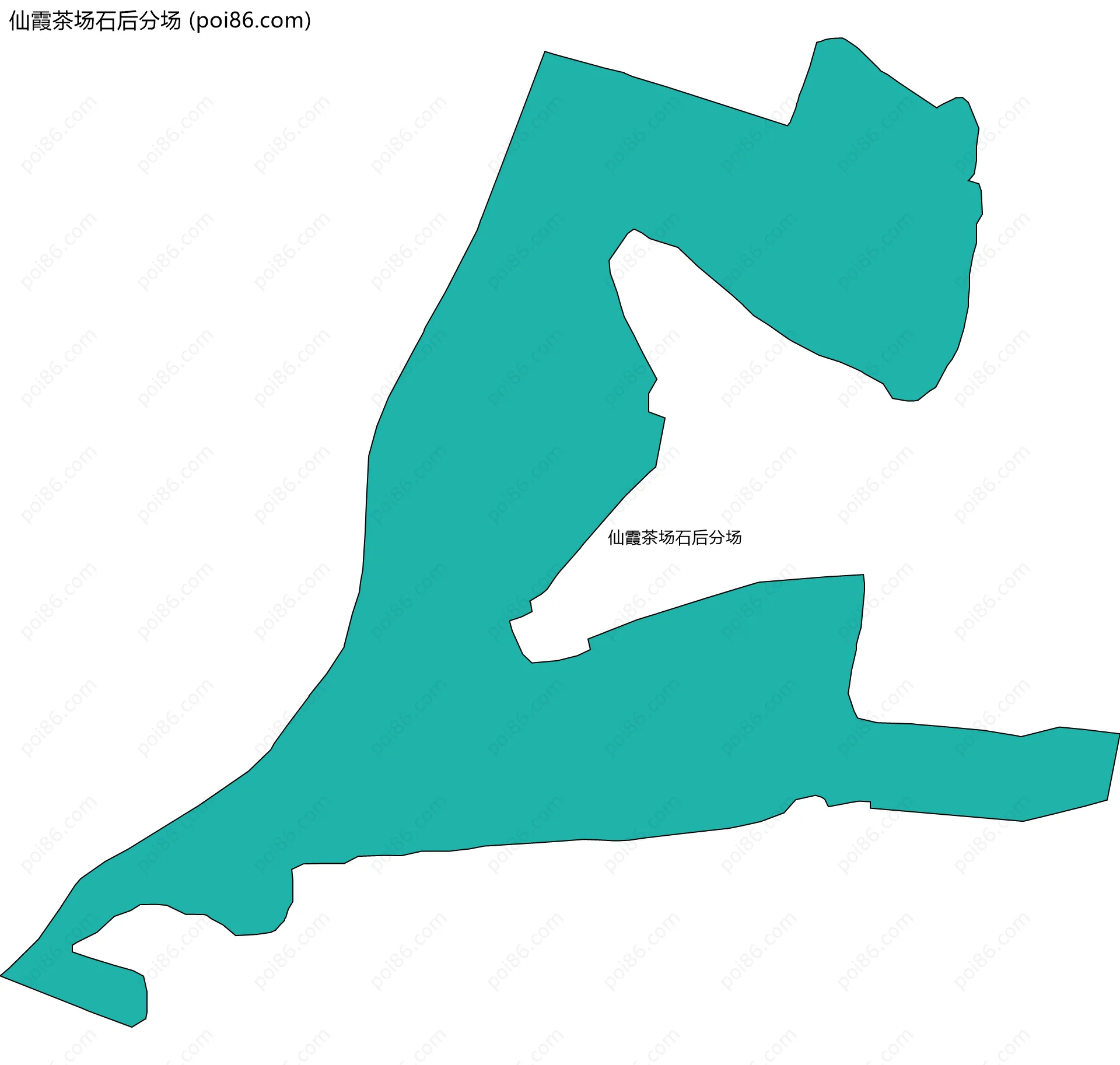 仙霞茶场石后分场边界地图