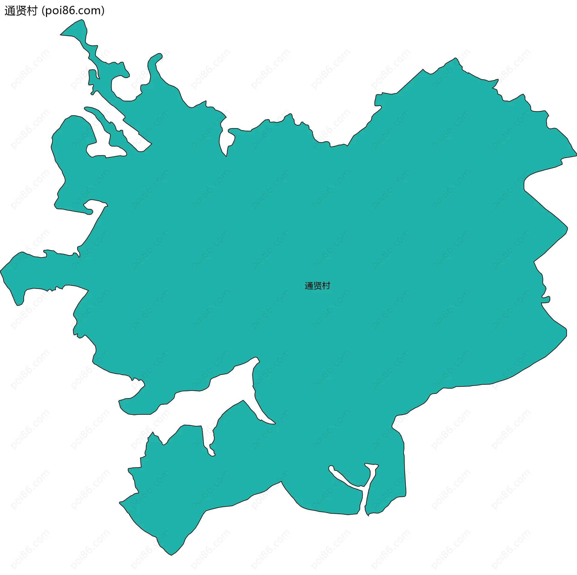 通贤村边界地图