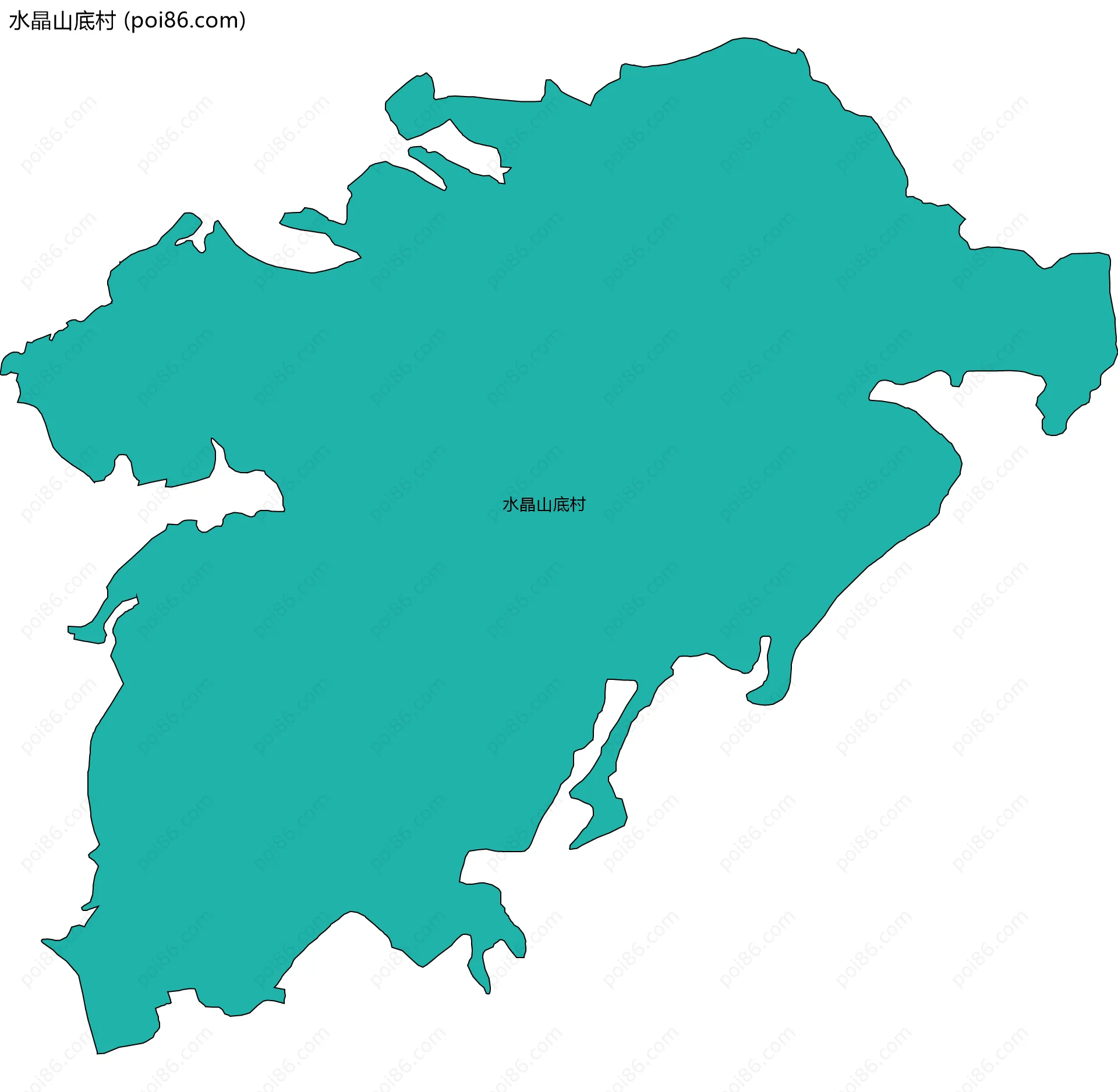 水晶山底村边界地图