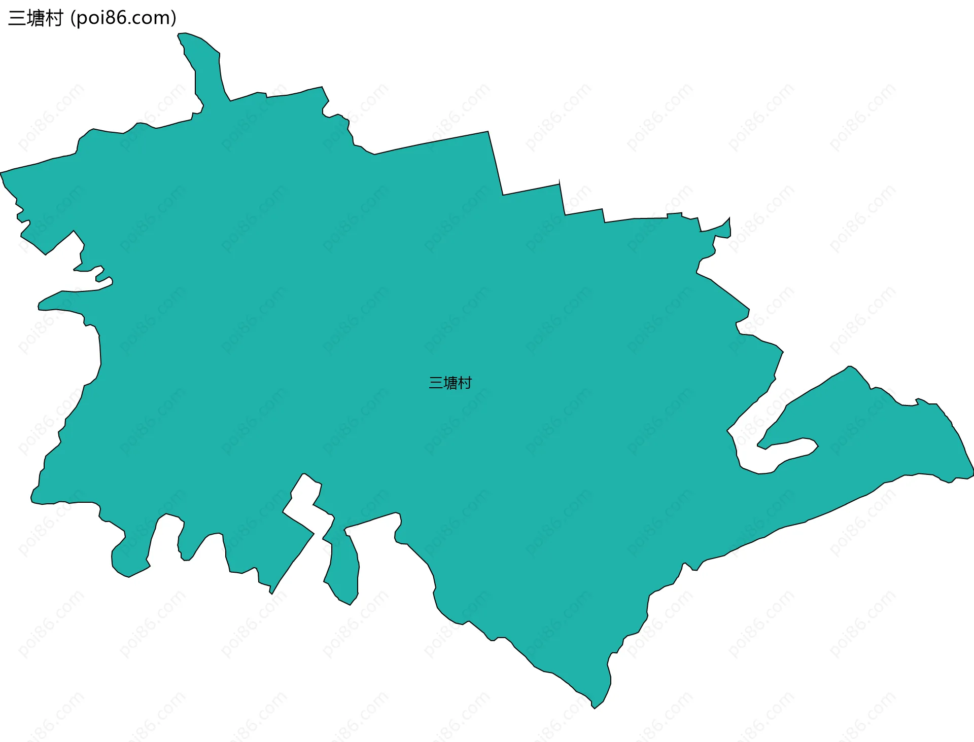 三塘村边界地图