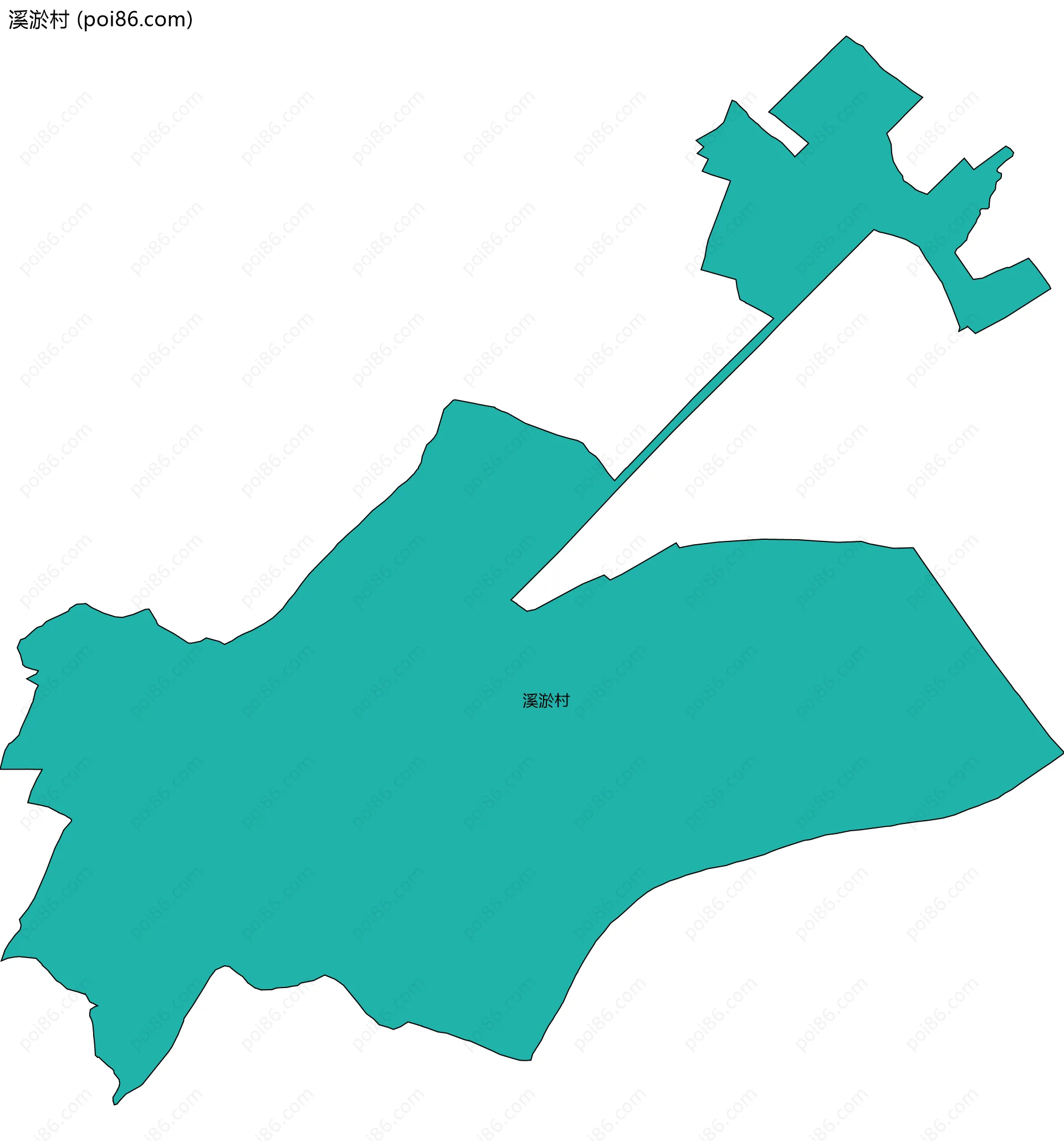 溪淤村边界地图