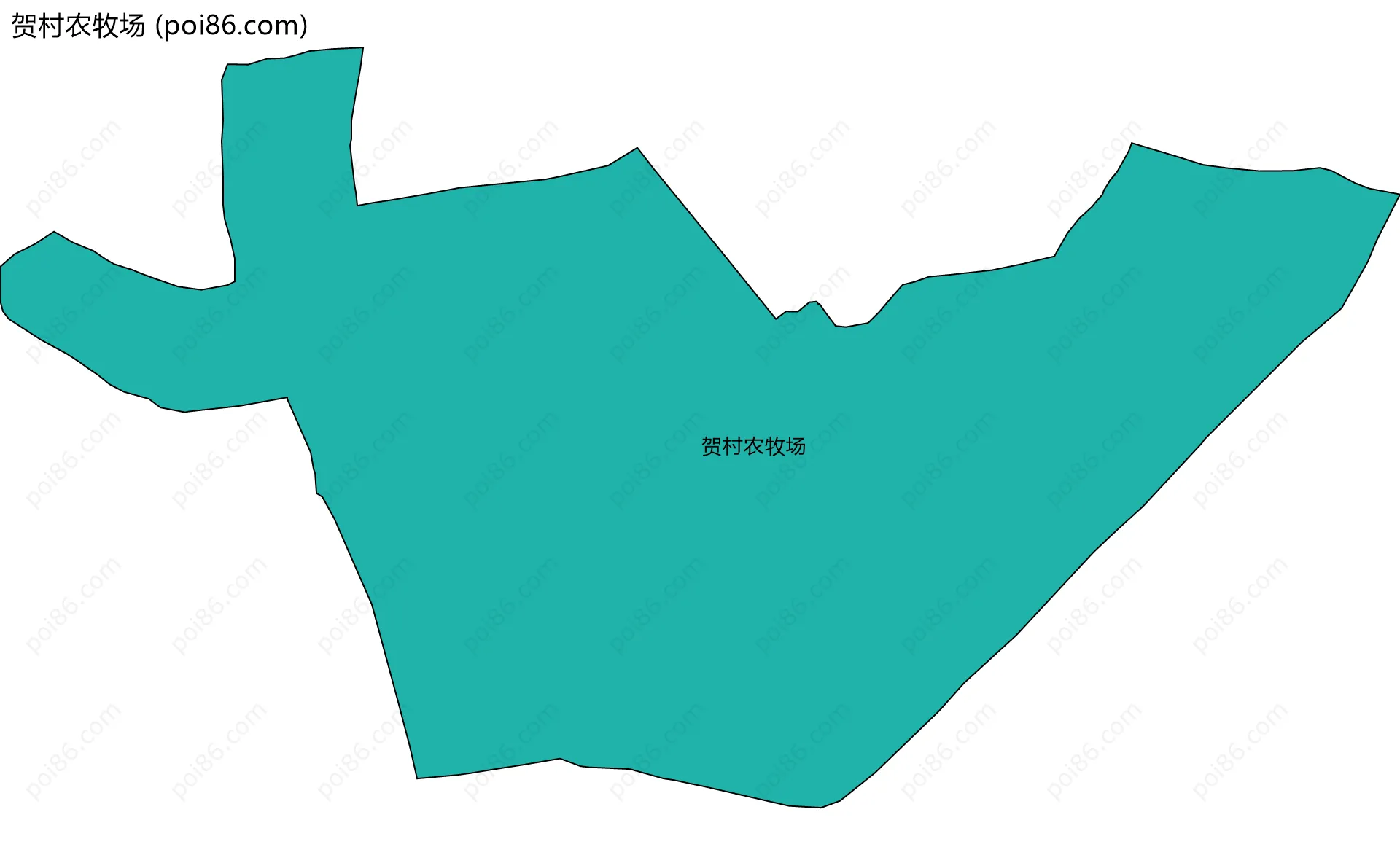 贺村农牧场边界地图