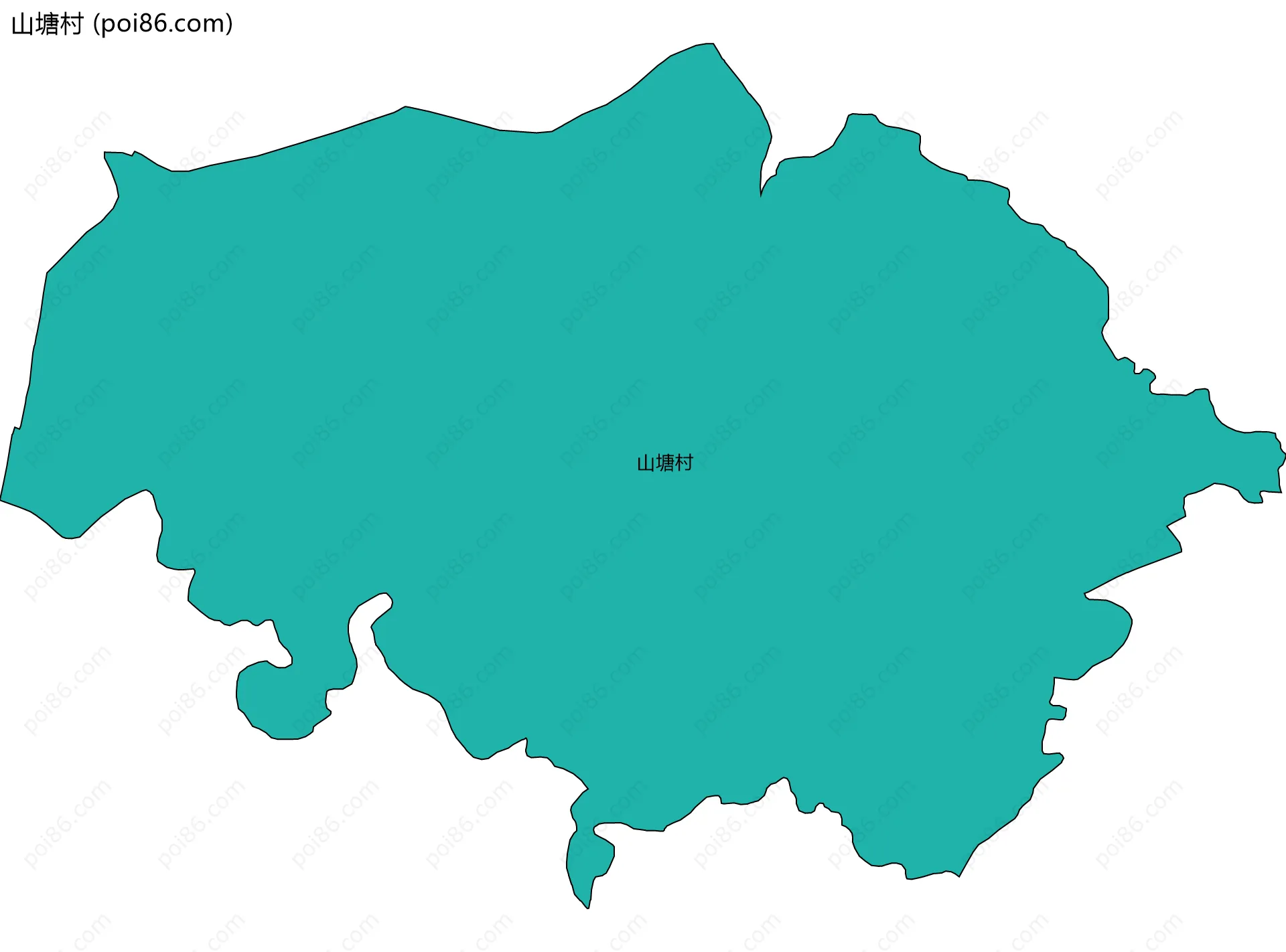 山塘村边界地图