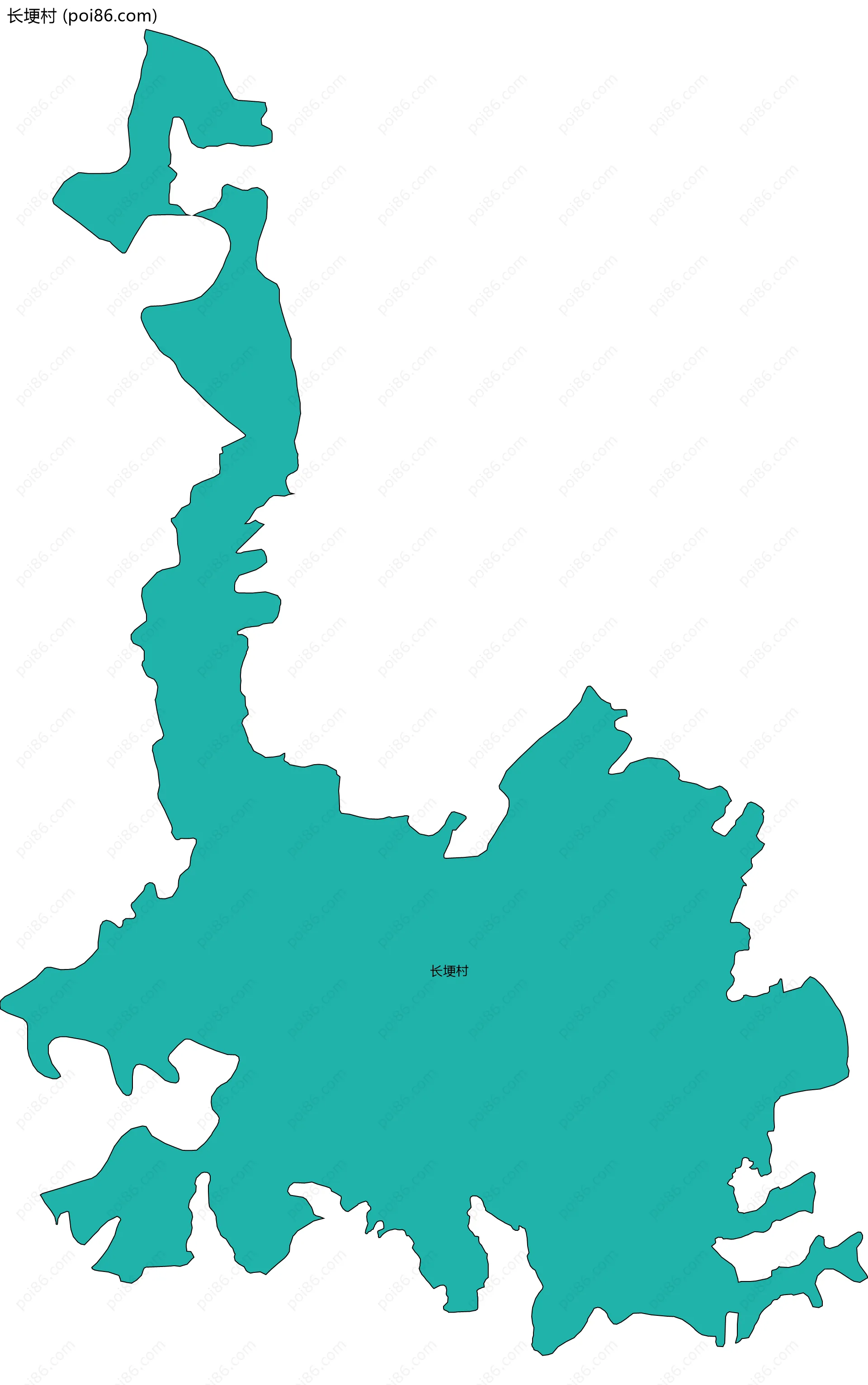 长埂村边界地图