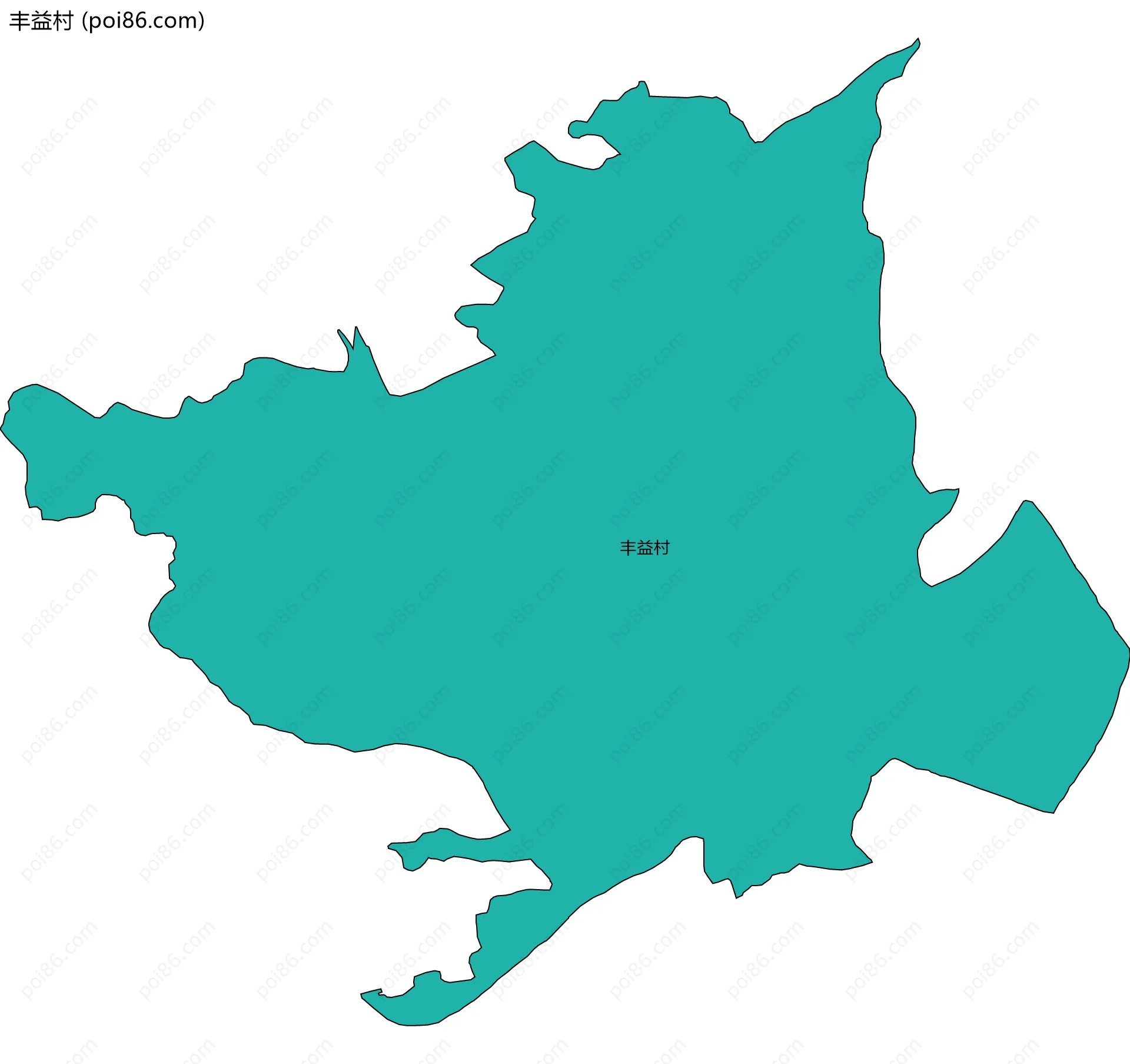 丰益村边界地图