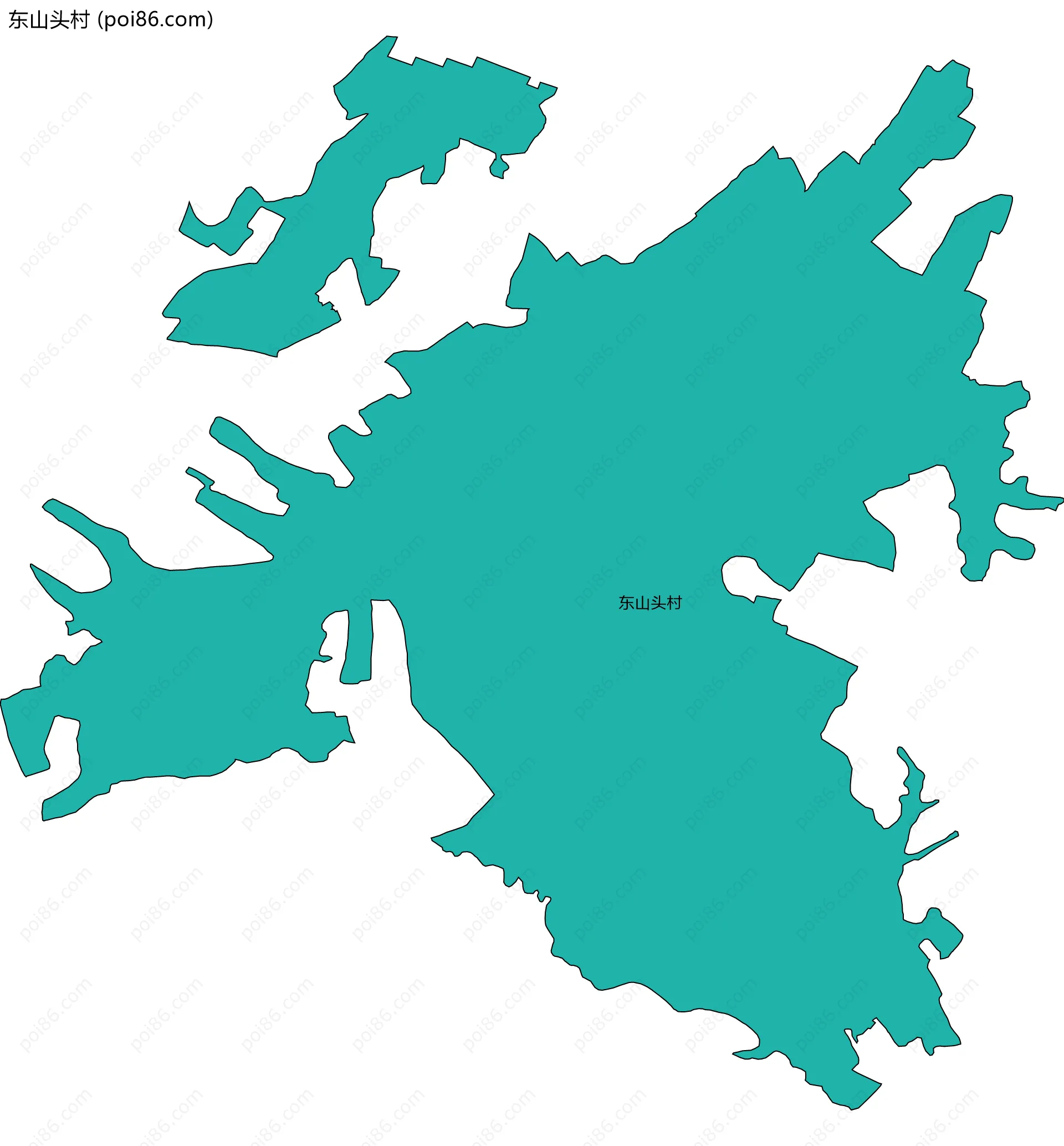 东山头村边界地图