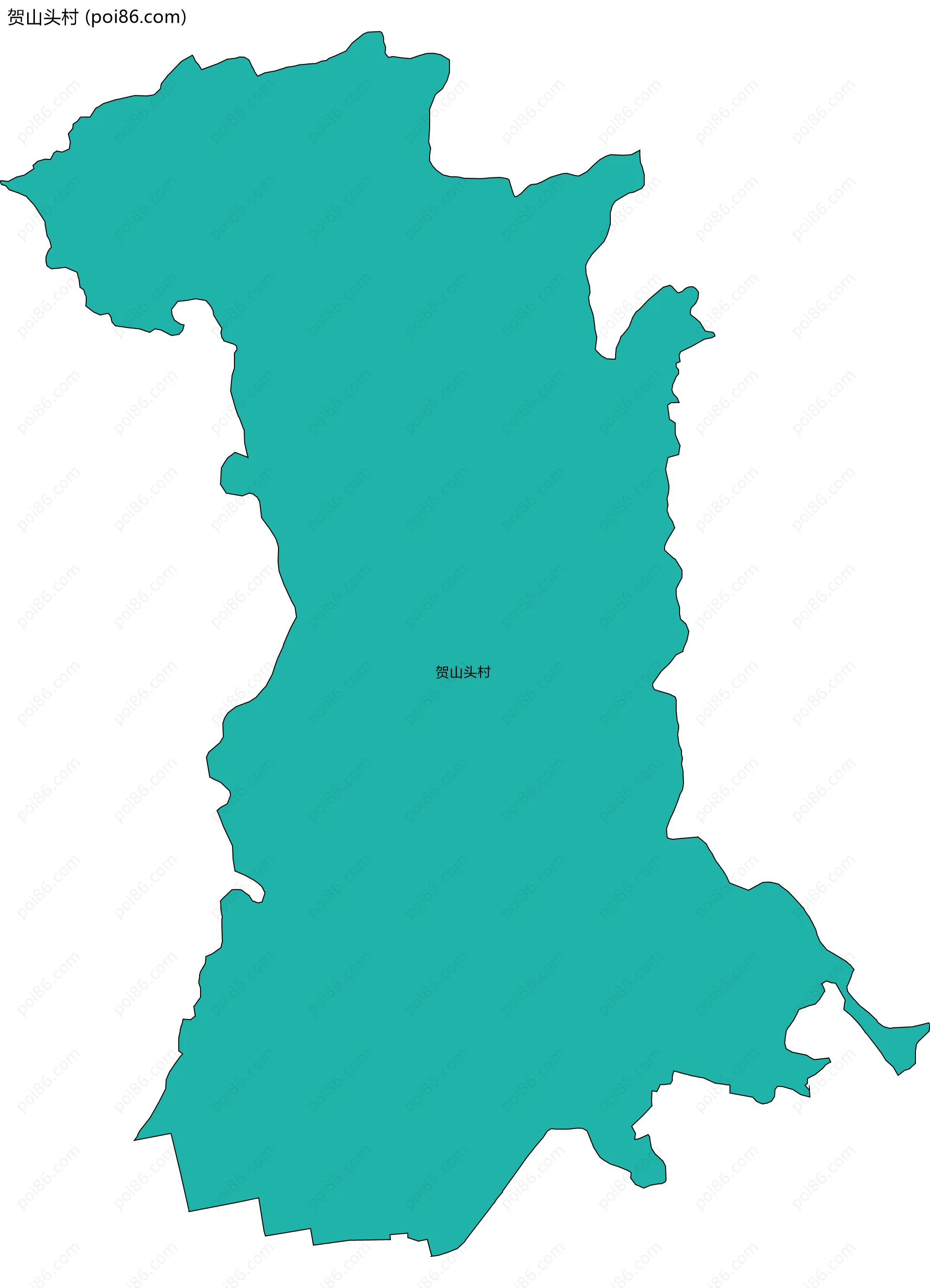 贺山头村边界地图