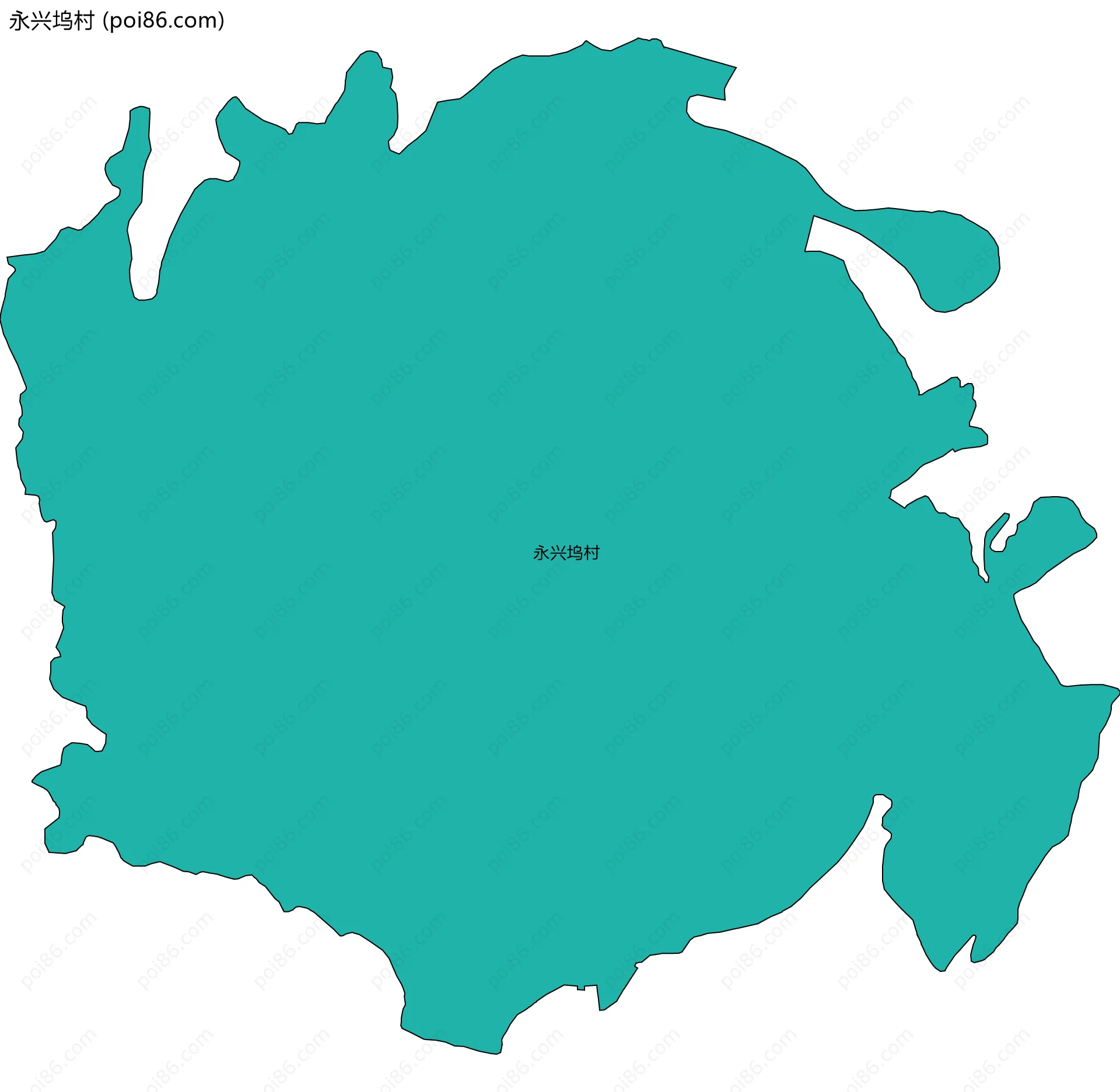 永兴坞村边界地图