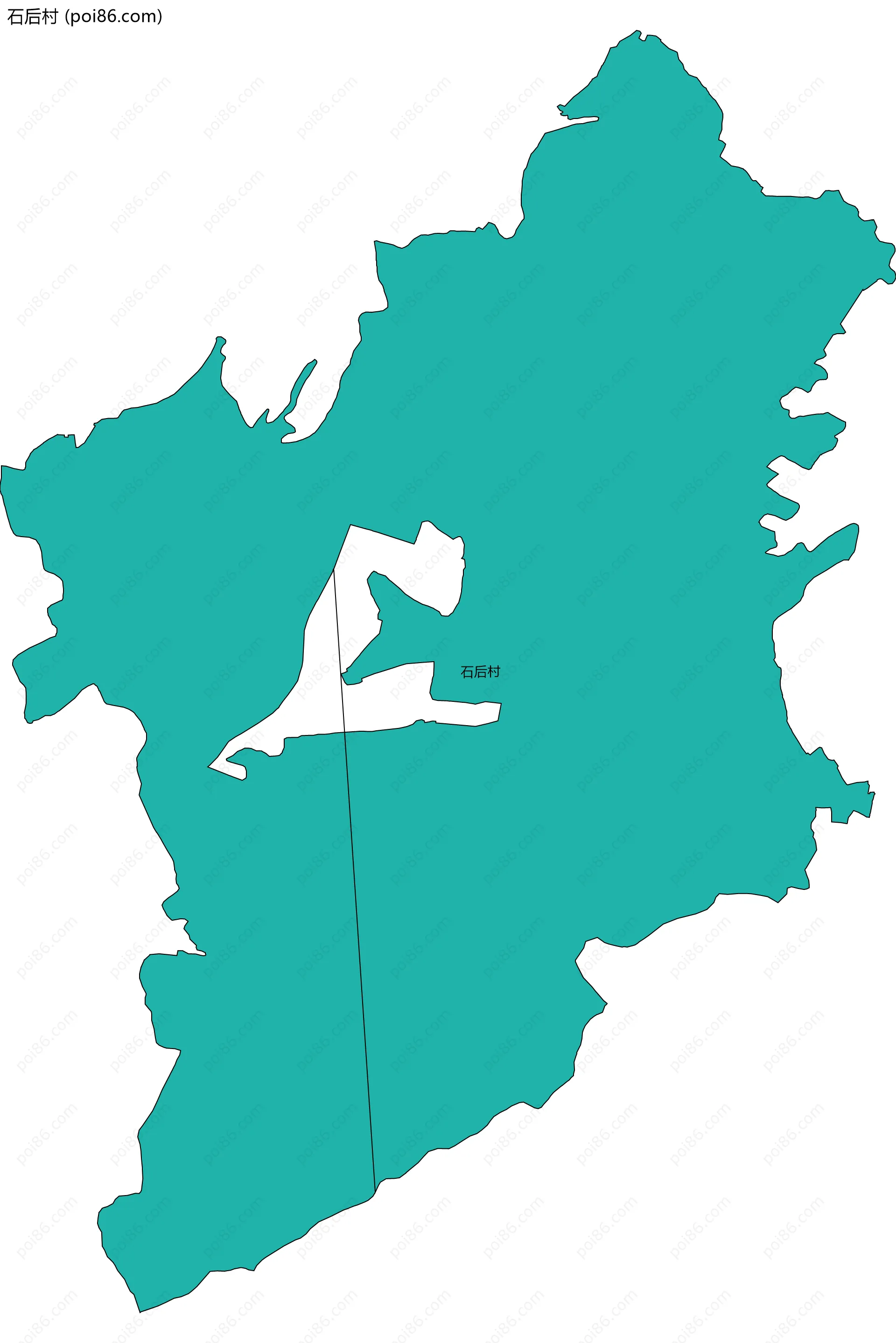 石后村边界地图