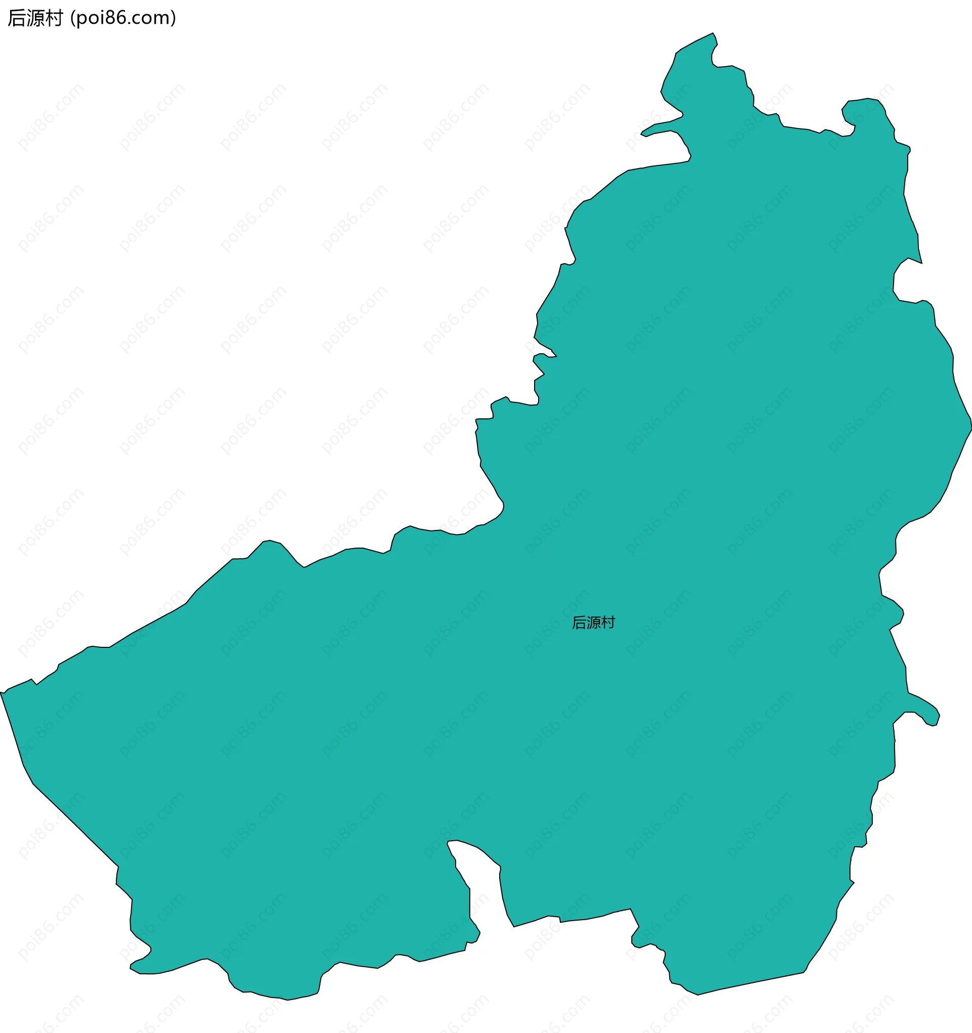后源村边界地图