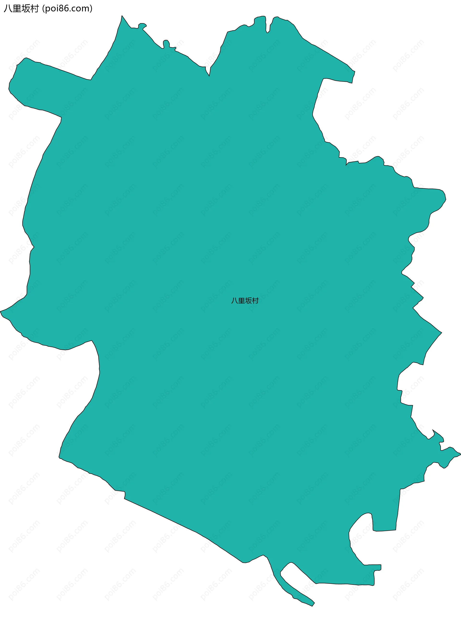 八里坂村边界地图