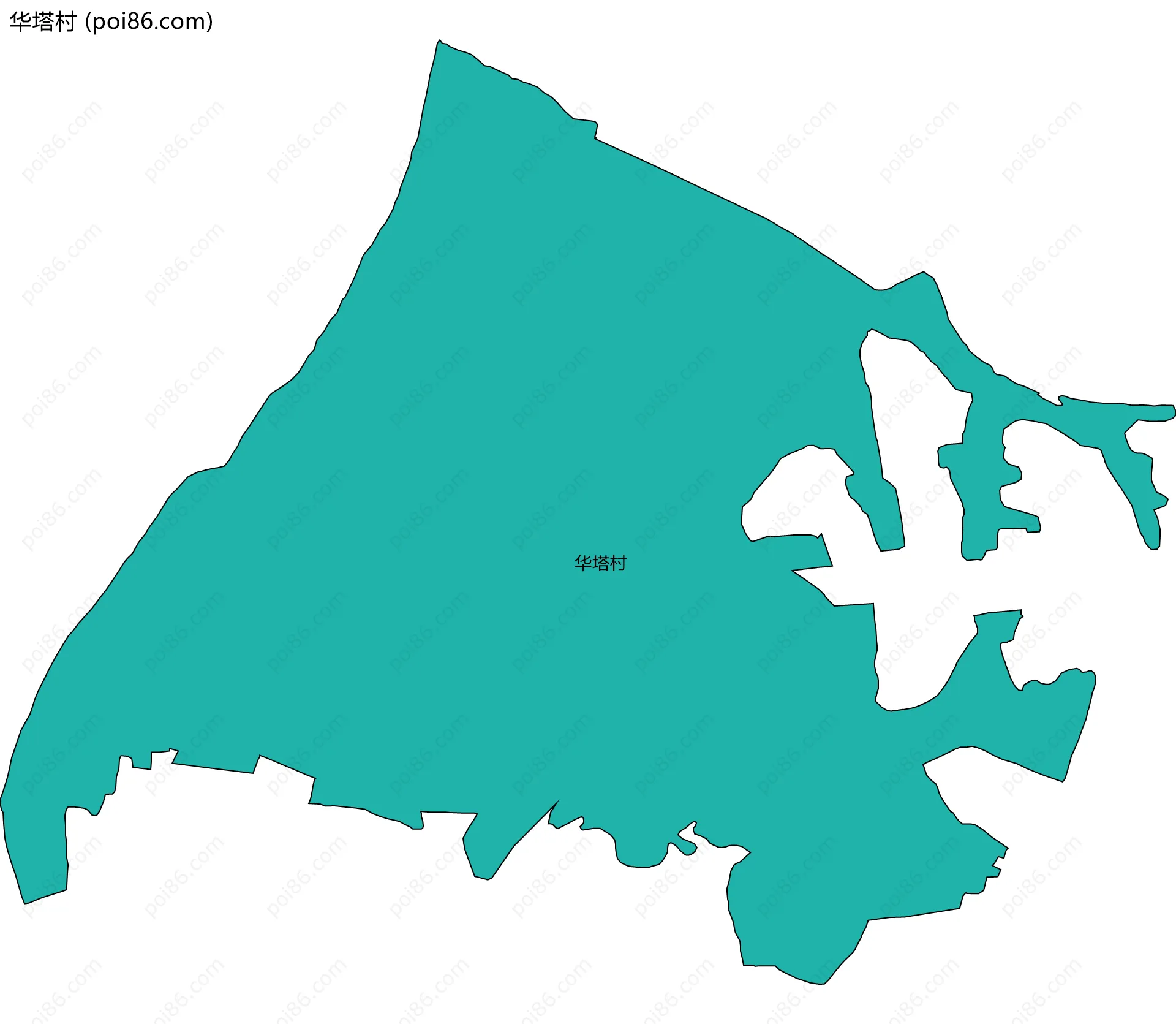 华塔村边界地图