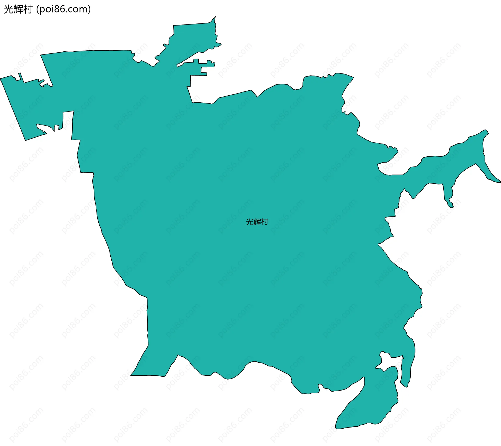 光辉村边界地图