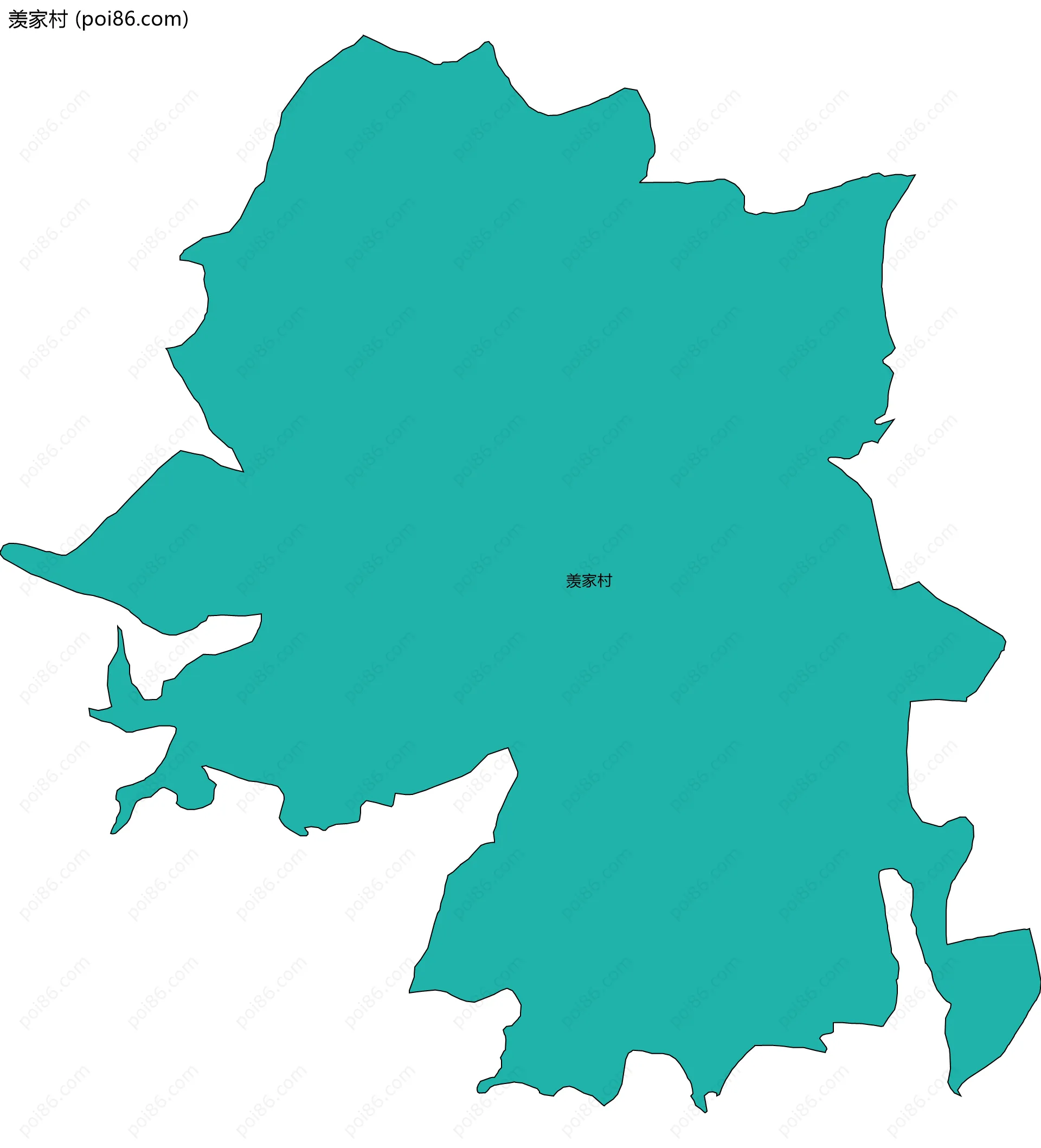 羡家村边界地图