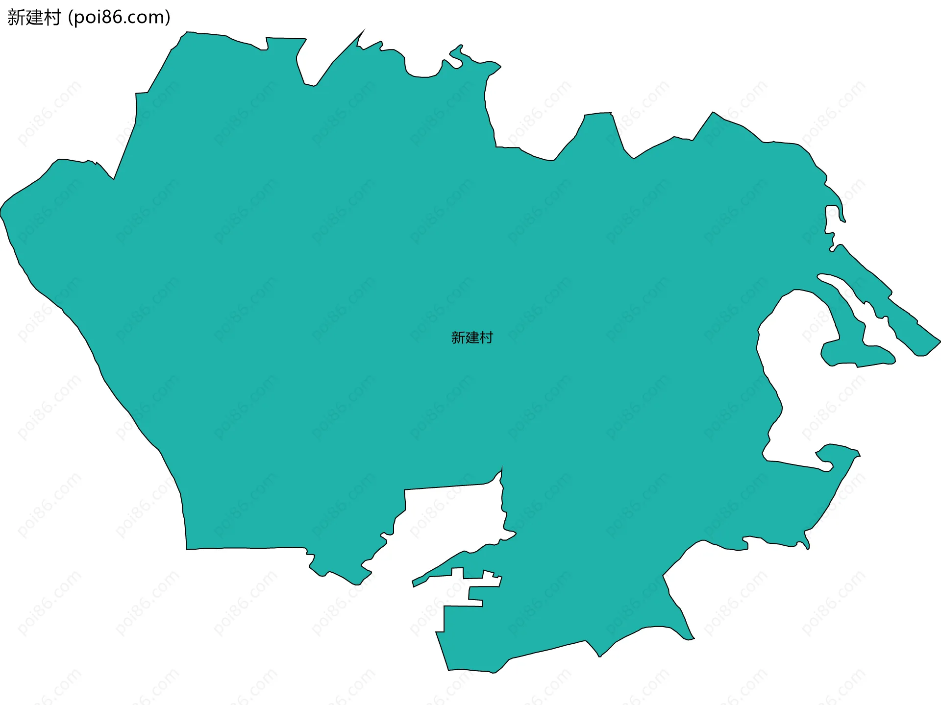 新建村边界地图