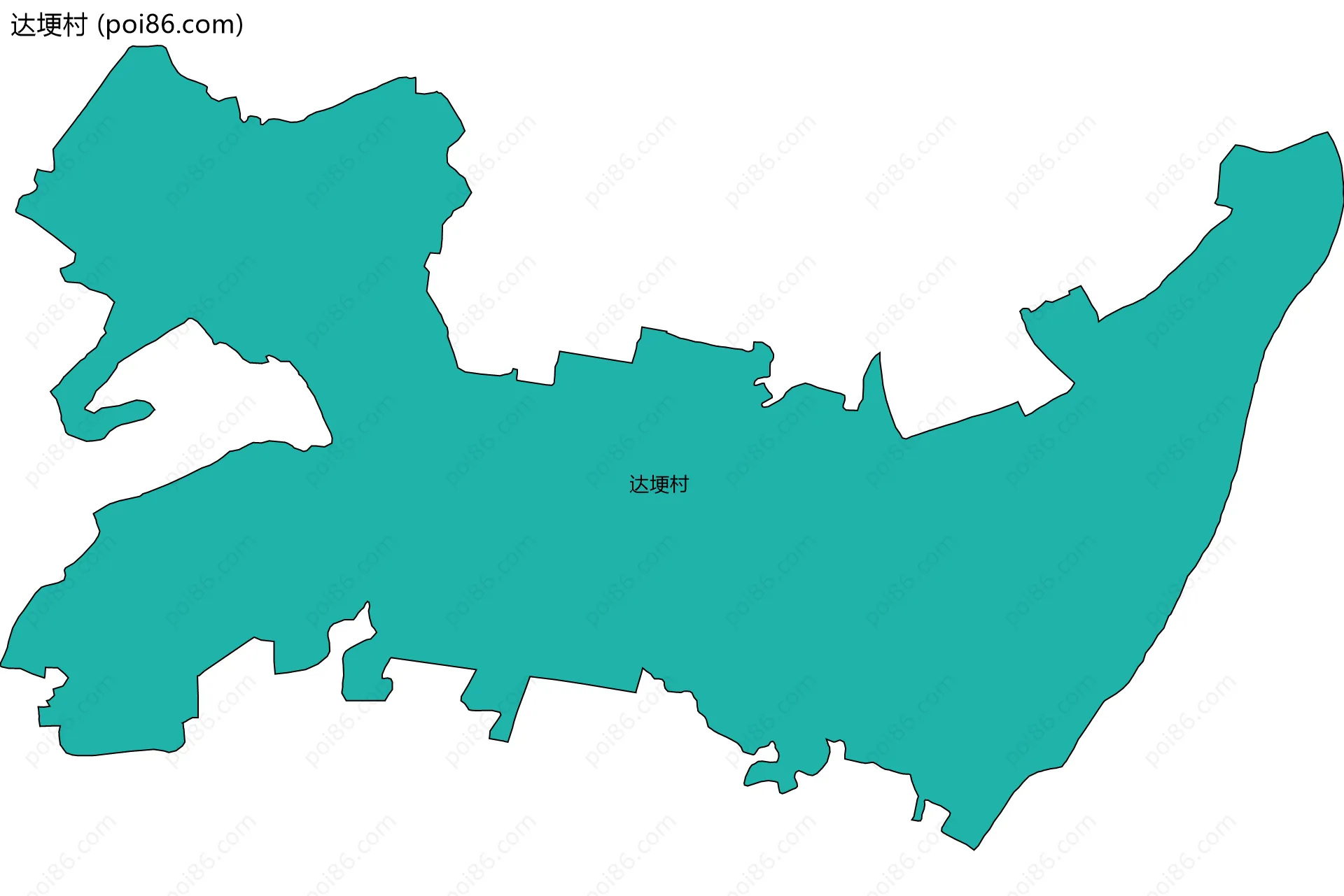 达埂村边界地图