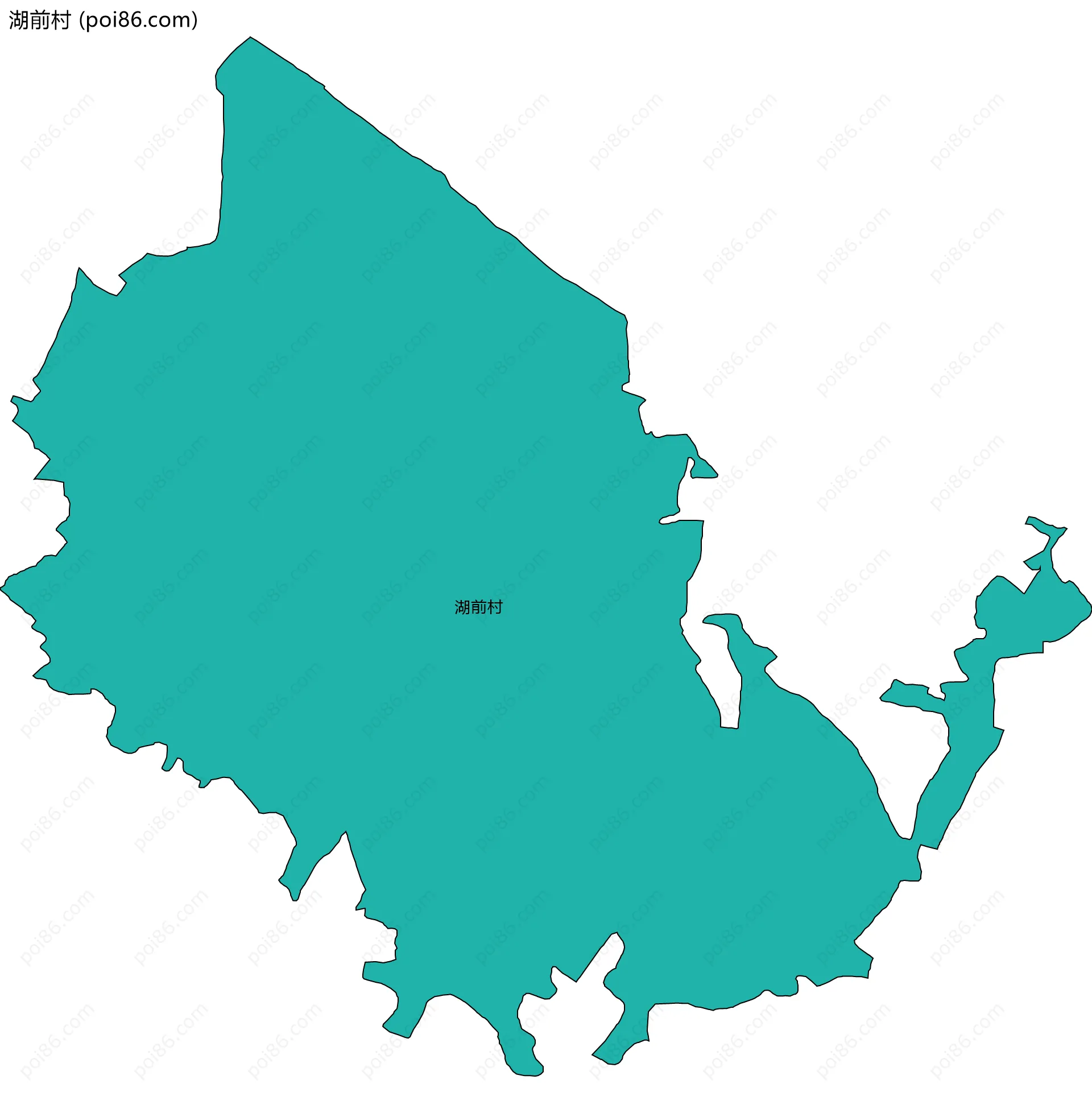 湖前村边界地图