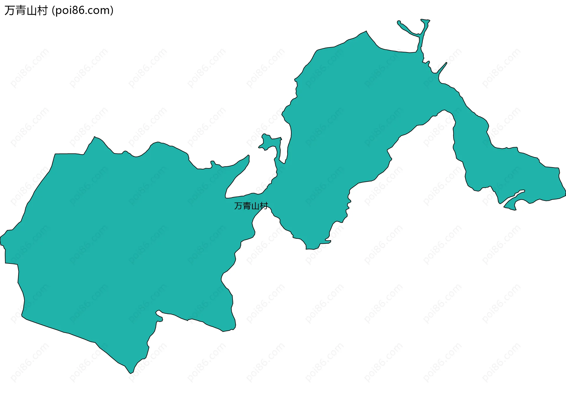 万青山村边界地图