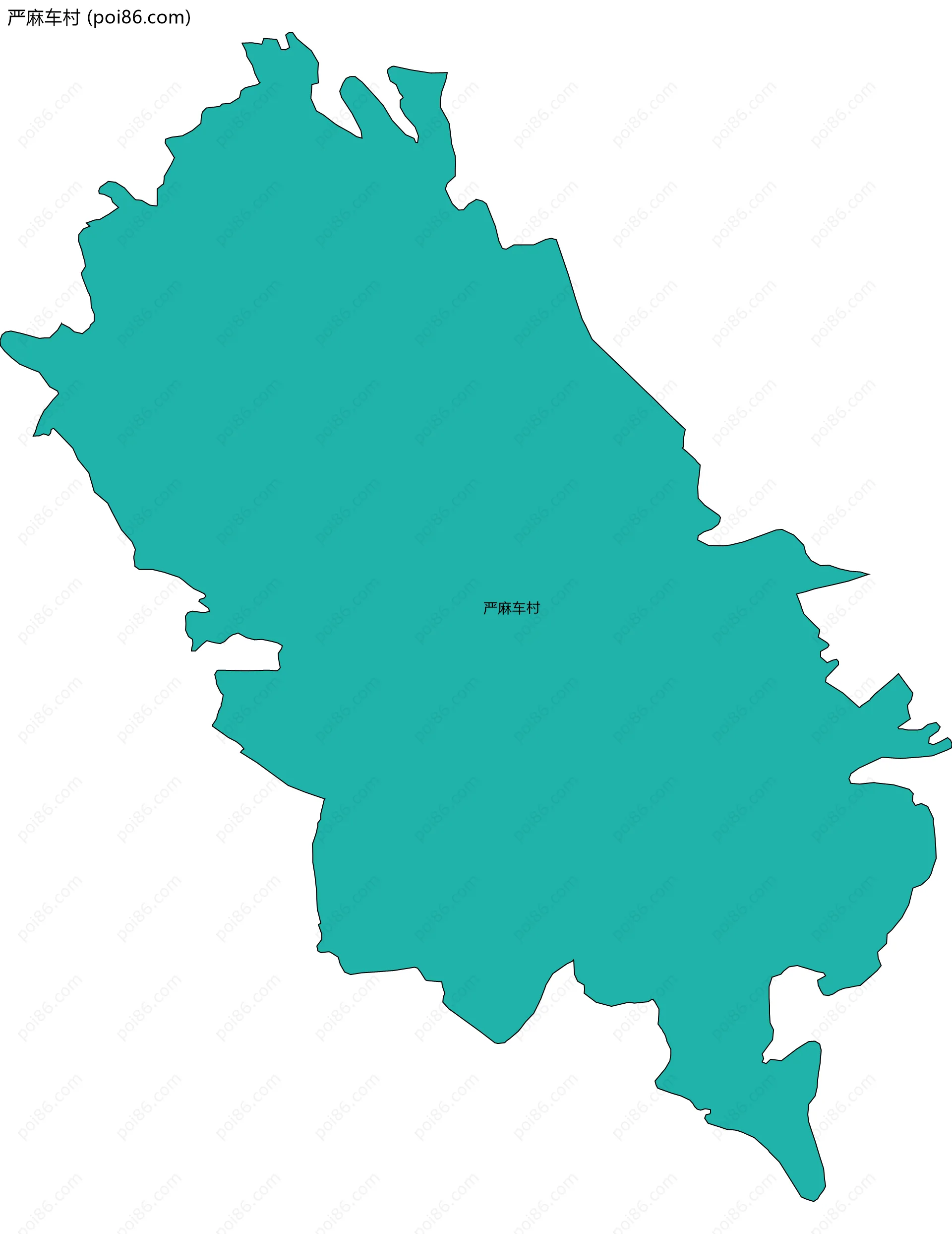 严麻车村边界地图