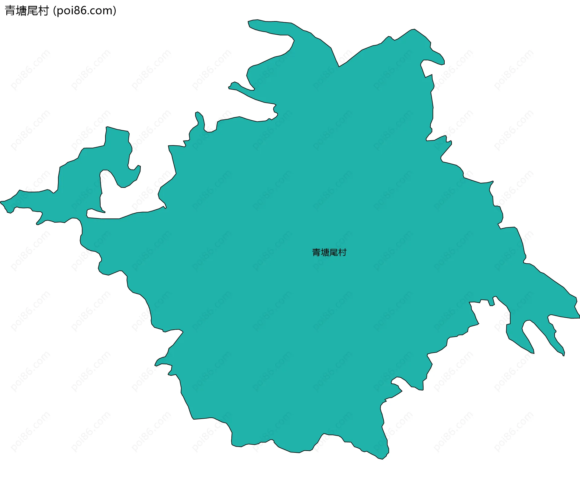 青塘尾村边界地图