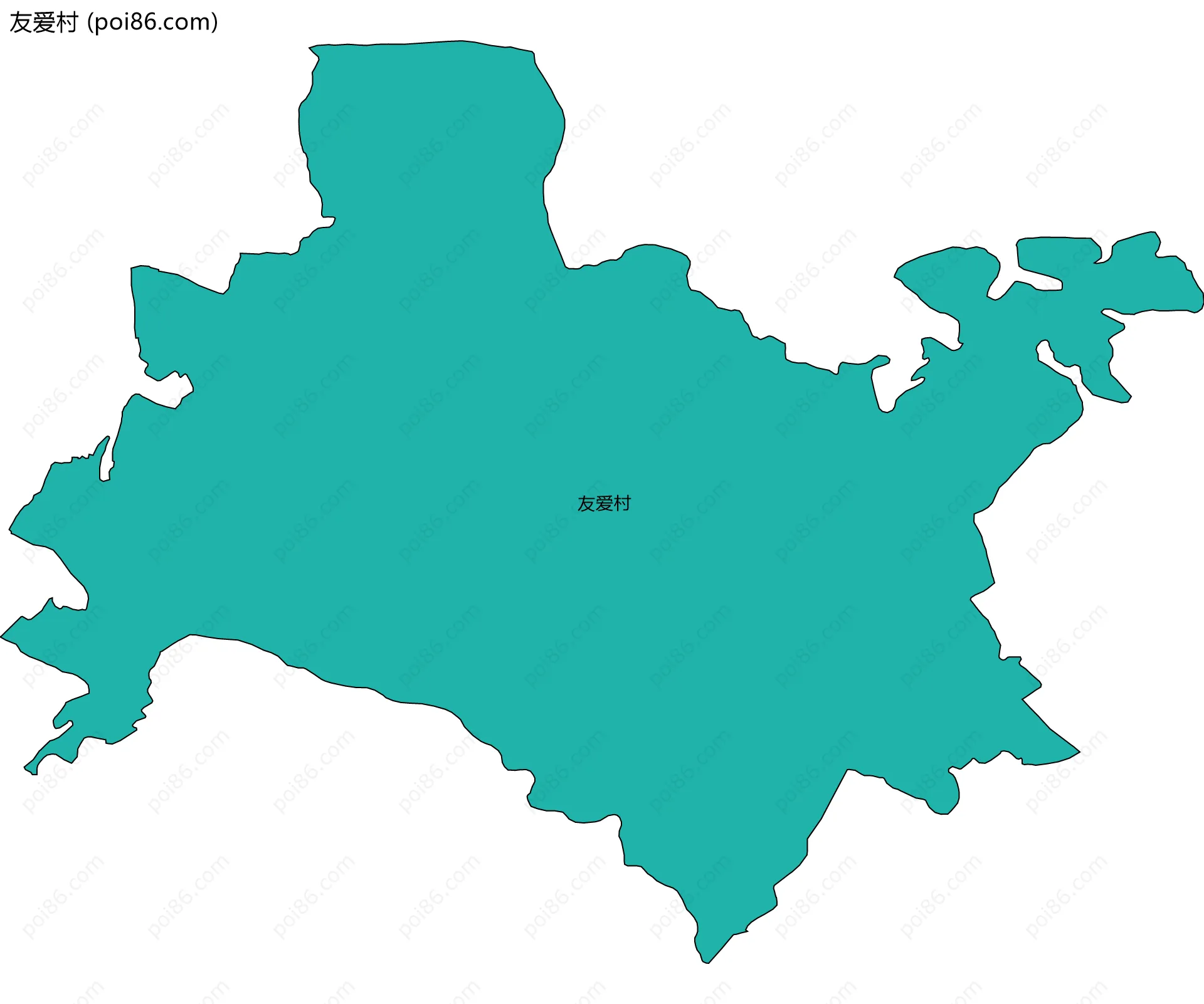 友爱村边界地图