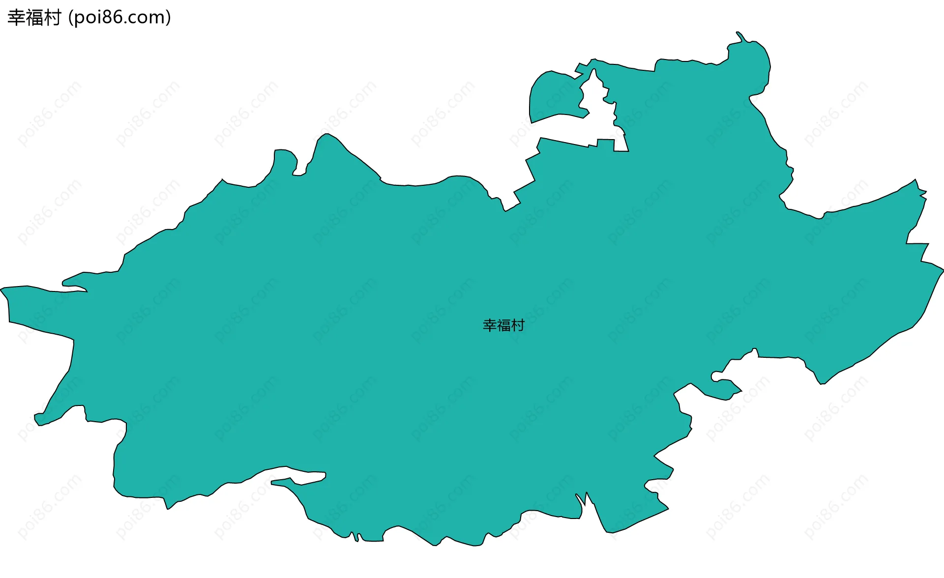 幸福村边界地图