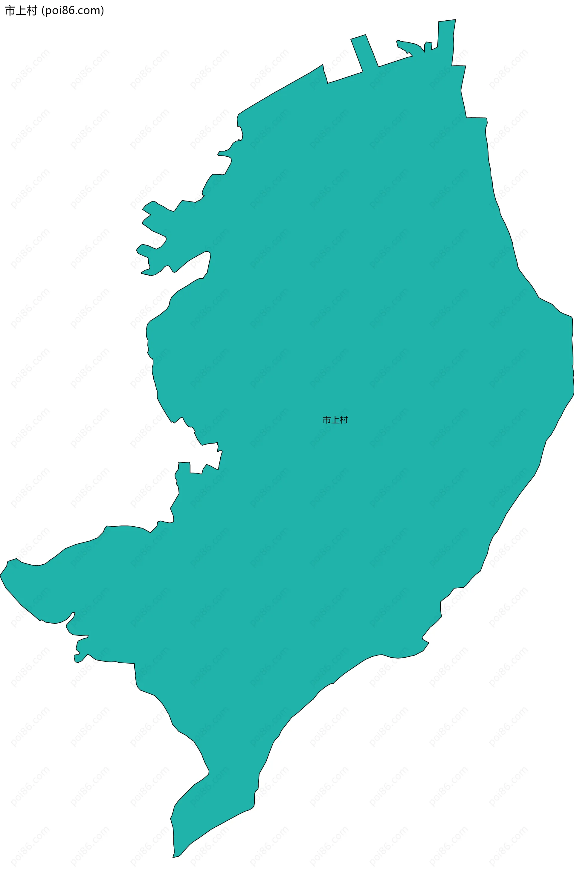 市上村边界地图